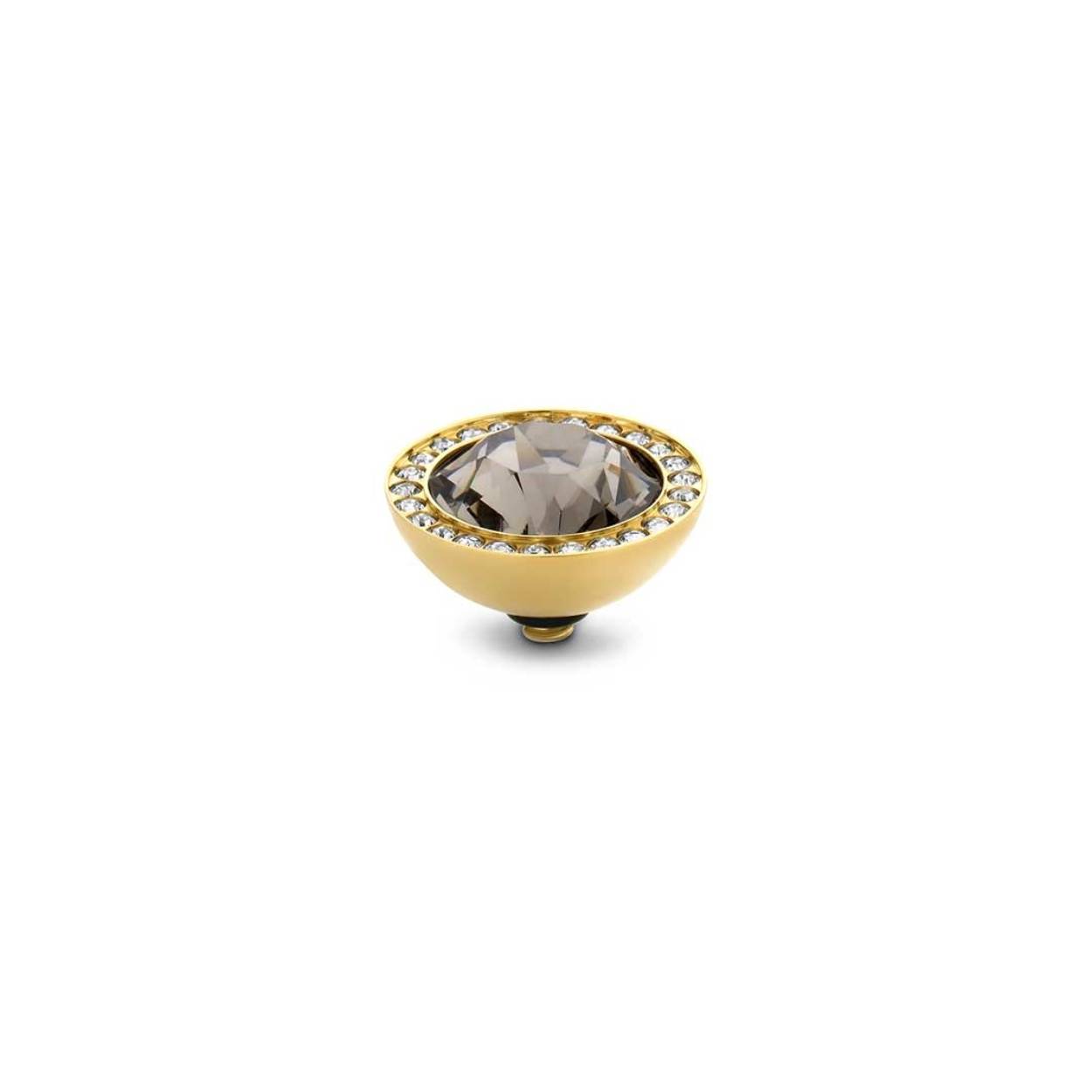 Melano - setting - Dames: Deze Zetting TW 10mm cz Black Diamond behoort tot de Twisted collectie van MelanO en past op alle ringen, armbanden, halskettingen van de Twisted collectie.

Deze zetting is 10mm
De zirkonia steen in het midden heeft de kleur Black Diamond met rondom rond kleine Swarovski steentjes.

Levertijd: 1-4 werkdagen