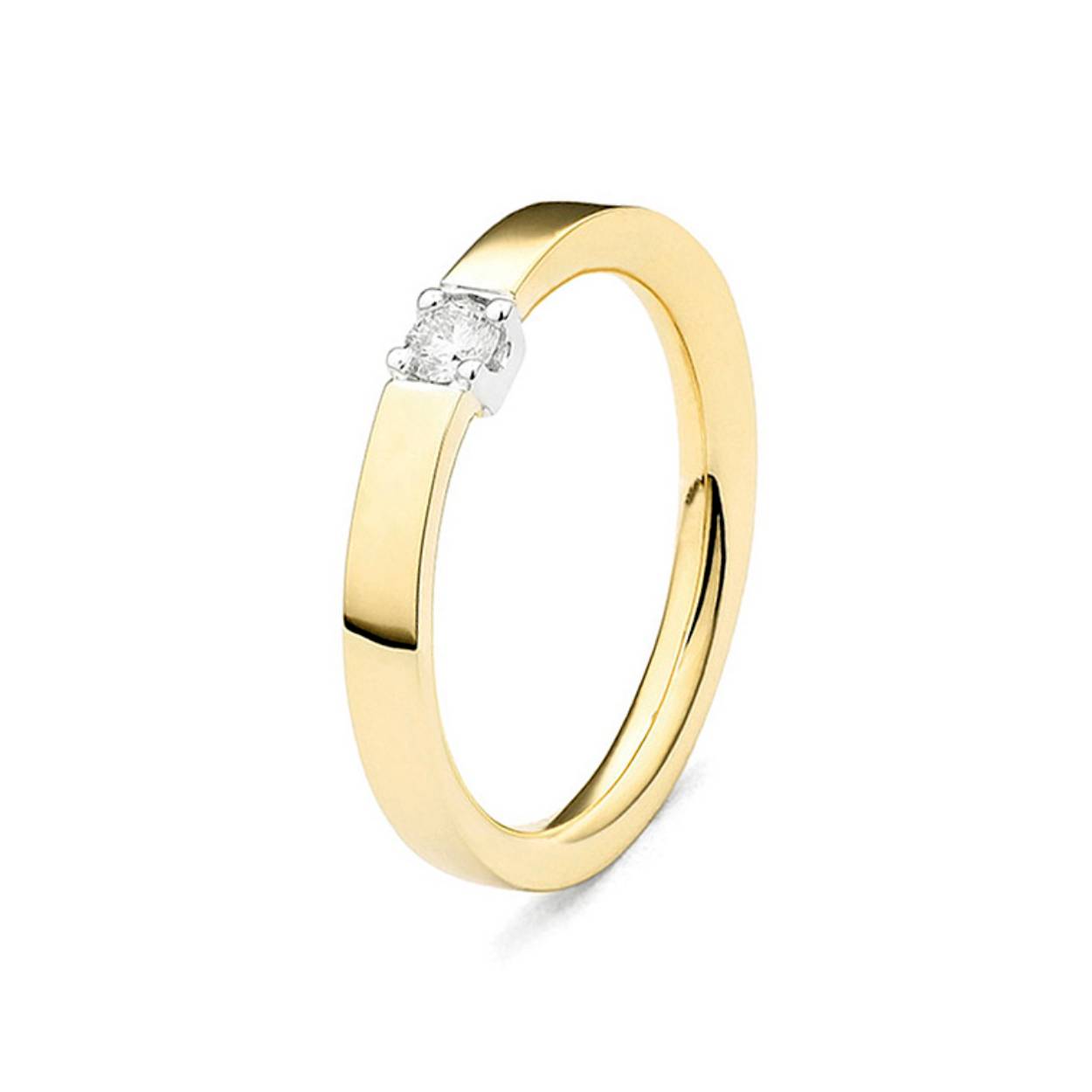 My Style Diamonds  14krt ring bi-color met diamant 0.05crt GH-SI
