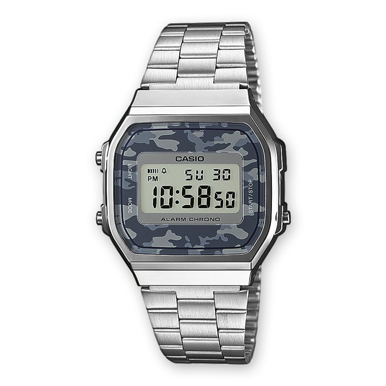 Dit horloge van Casio komt uit de collectie: Vintage ICONIC. Dit horloge heeft de volgende functies: Illuminator, Dagalarm, Automatische kalender, 12/24-uurs tijdweergave, Stopwatchfunctie - 1/100 sec. - 1 uur