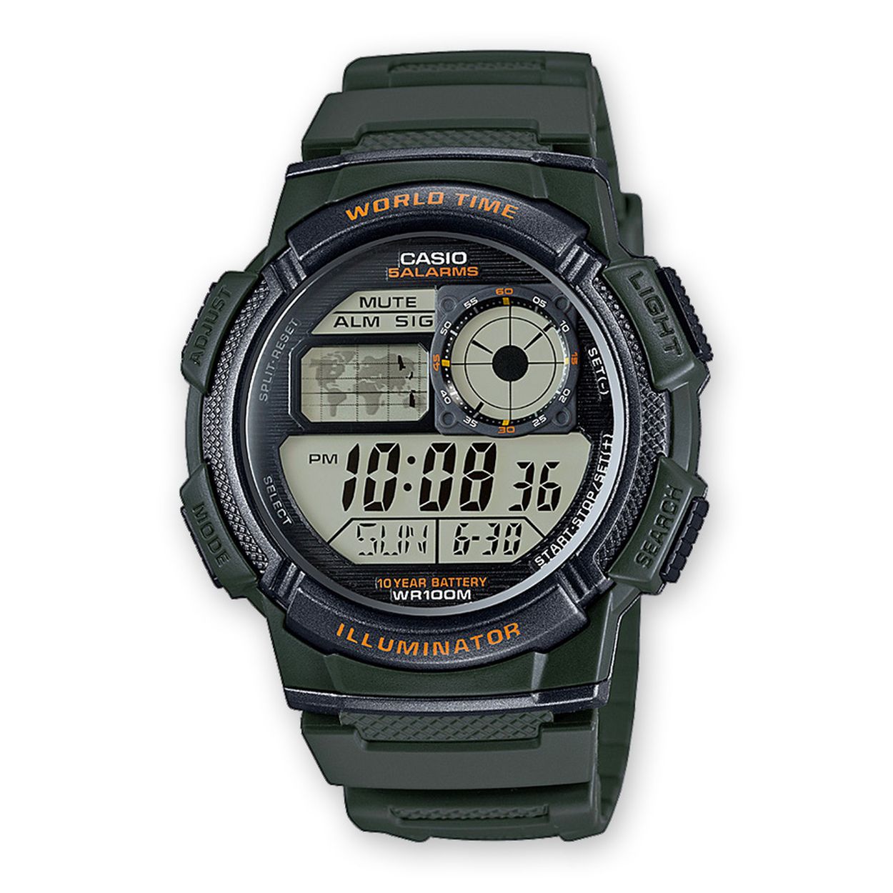 Dit horloge van Casio komt uit de collectie: CASIO Collection Men. Dit horloge heeft de volgende functies: LED lampje, 5 alarmen per dag, Automatische kalender, 12/24-uurs tijdweergave, Knopgeluiden aan/uit, Stopwatchfunctie - 1/100 sec. - 24 uur, Wereldtijden
Gedetailleerde informatie in de omschrijving.
