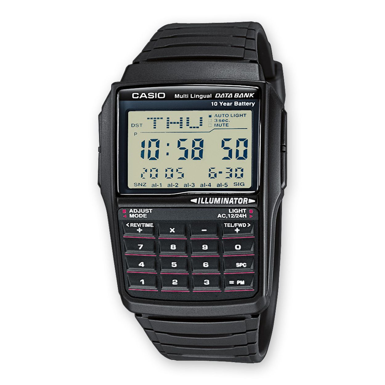 Dit horloge van Casio komt uit de collectie: Vintage EDGY. Dit horloge heeft de volgende functies: Auto LED-lampje, 5 multi-alarmen, elk uur tijdsignaal, Automatische kalender, 12/24-uurs tijdweergave, Knopgeluiden aan/uit, Stopwatchfunctie - 1/100 sec. - 24 uur, Snoozefunctie, Snoozefunctie, Tweede tijdzone