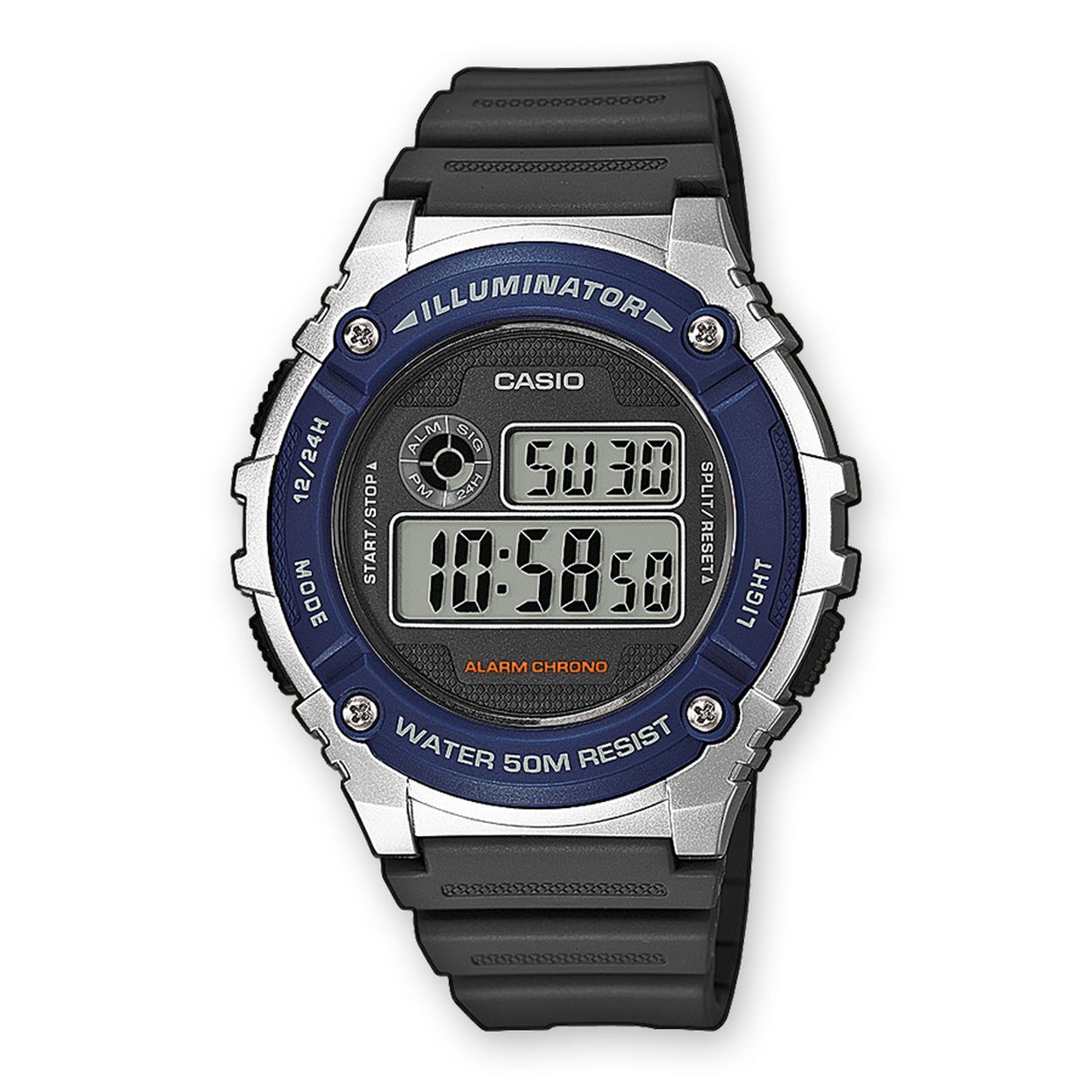 Dit horloge van Casio komt uit de collectie: CASIO Collection Men. Dit horloge heeft de volgende functies: LED lampje, Dagalarm, Automatische kalender, 12/24-uurs tijdweergave, Stopwatchfunctie - 1/100 sec. - 1 uur