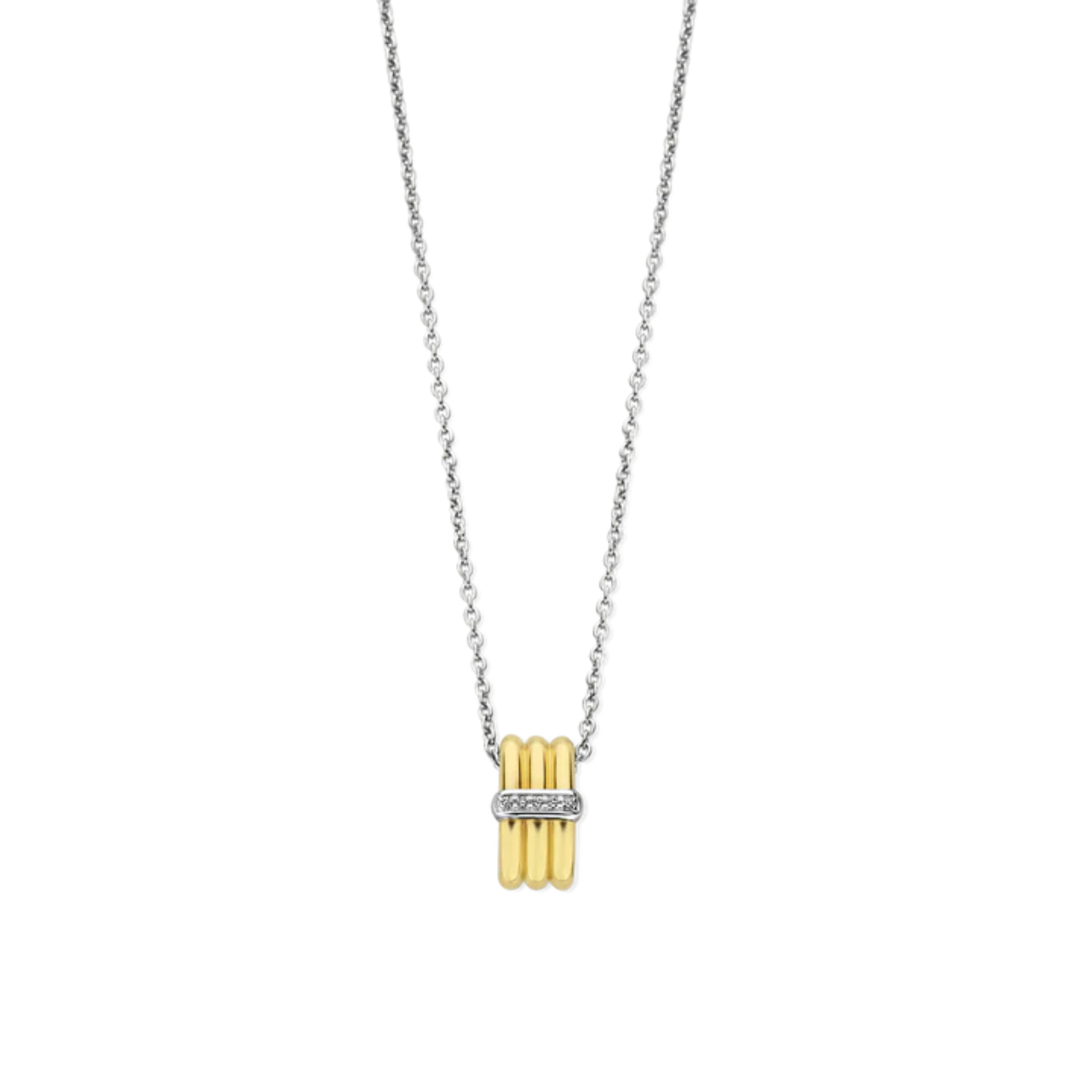 TI sento Collier Zilver Met hanger Verguld met steentjes