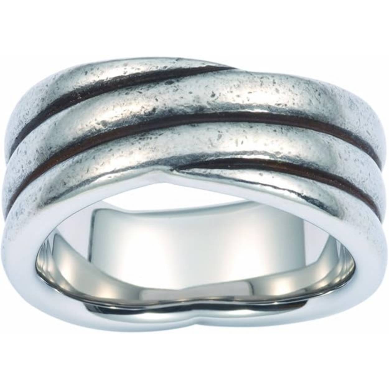 Fossil Steel herenring maat 20