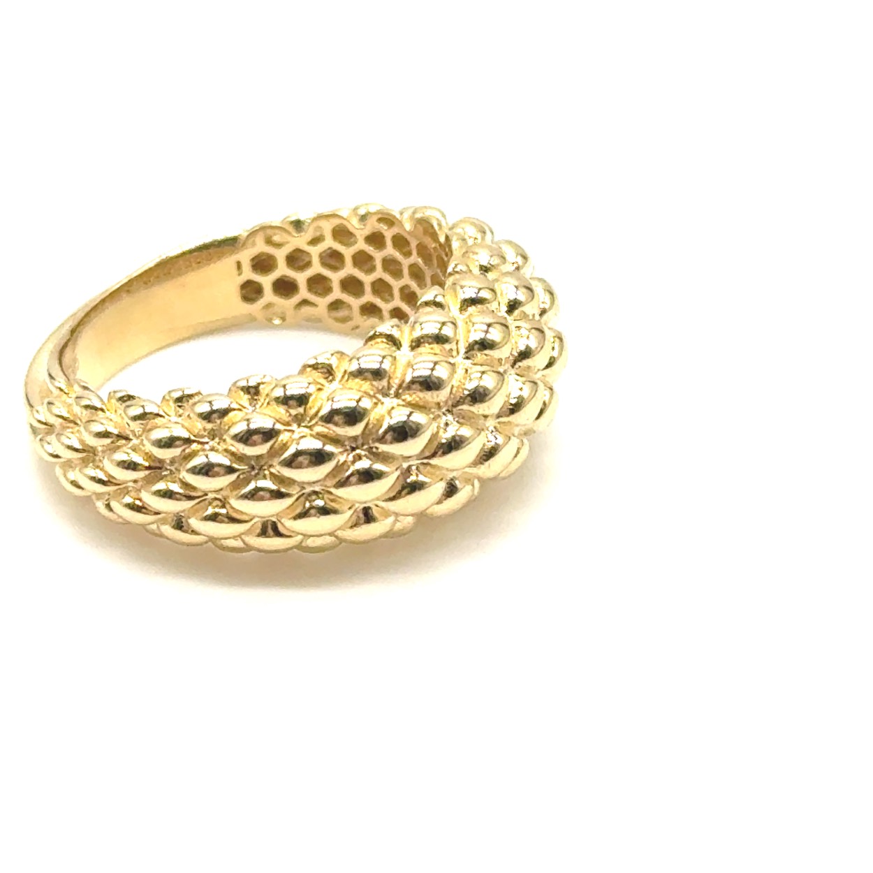 14k gouden ring van Rijk collectie, ring is ca 4.9 gram, 8.1 mm breed en is maat 54. 