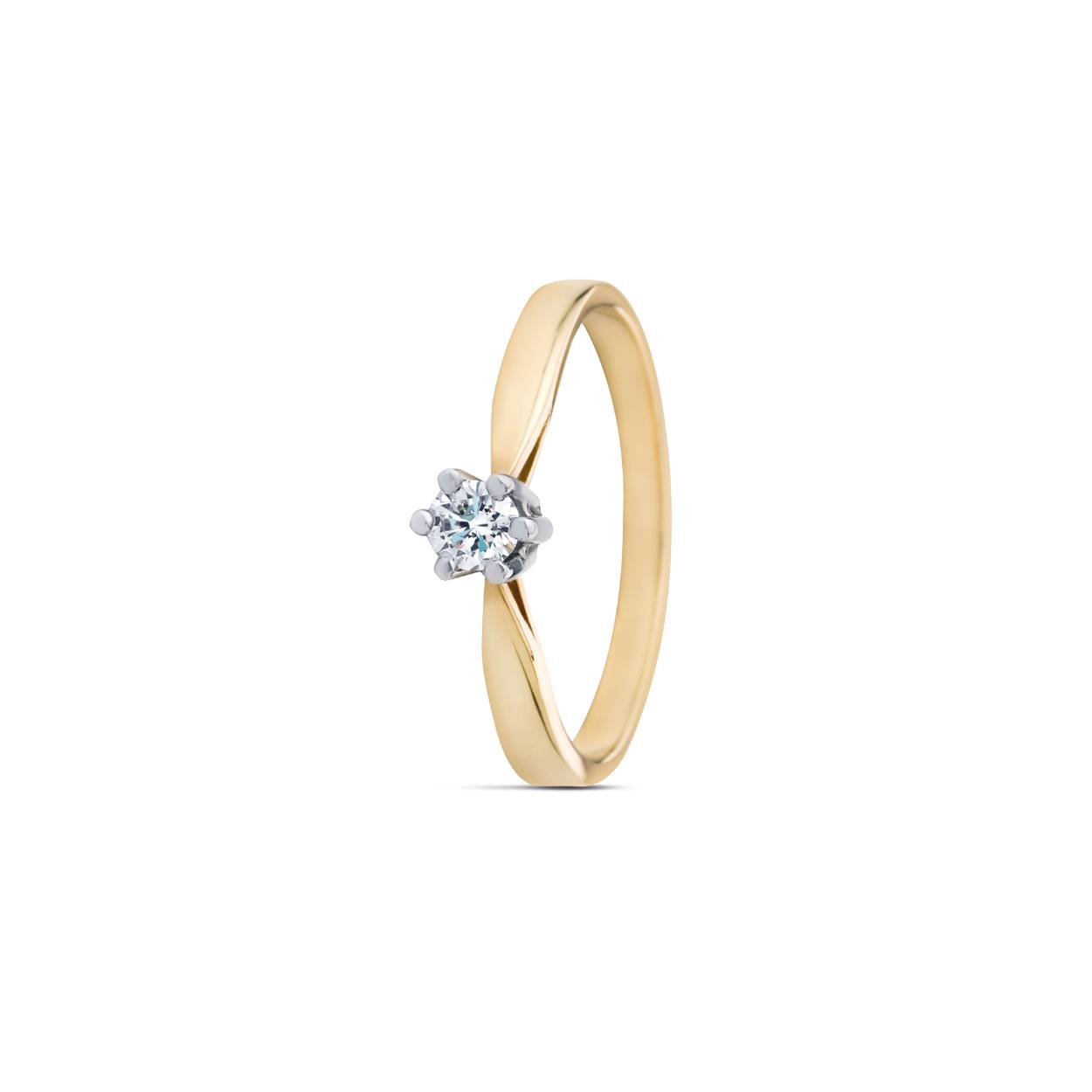 Ring Aumone 14kts goud met briljant 0,03crt si/river
29RINGUF1072