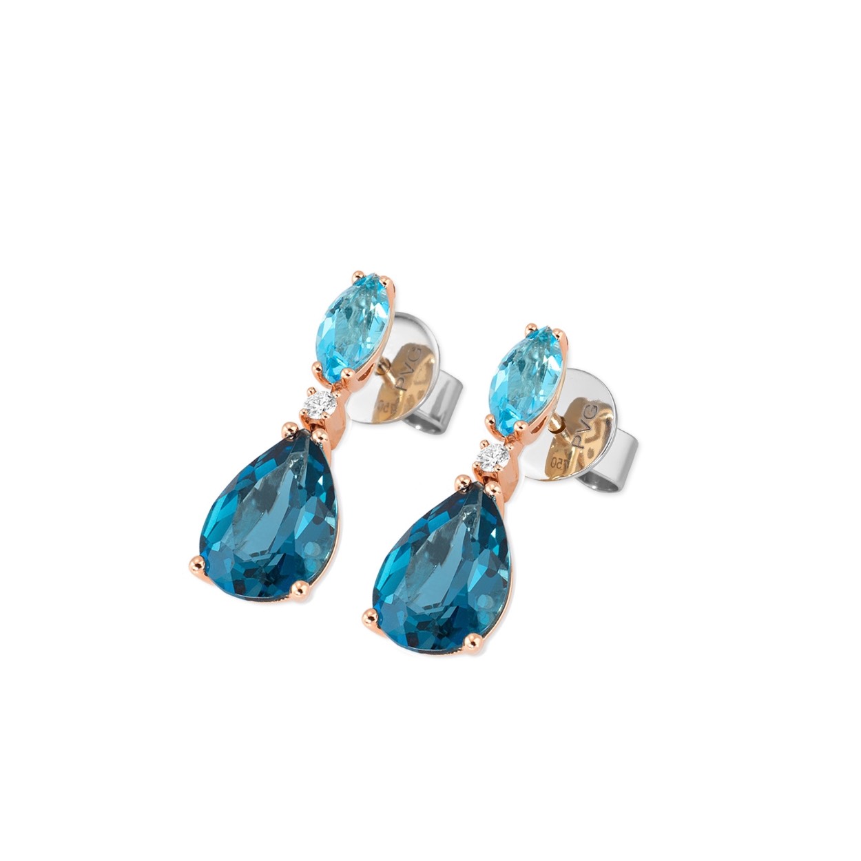 Geelgouden oorhangers 18 k 