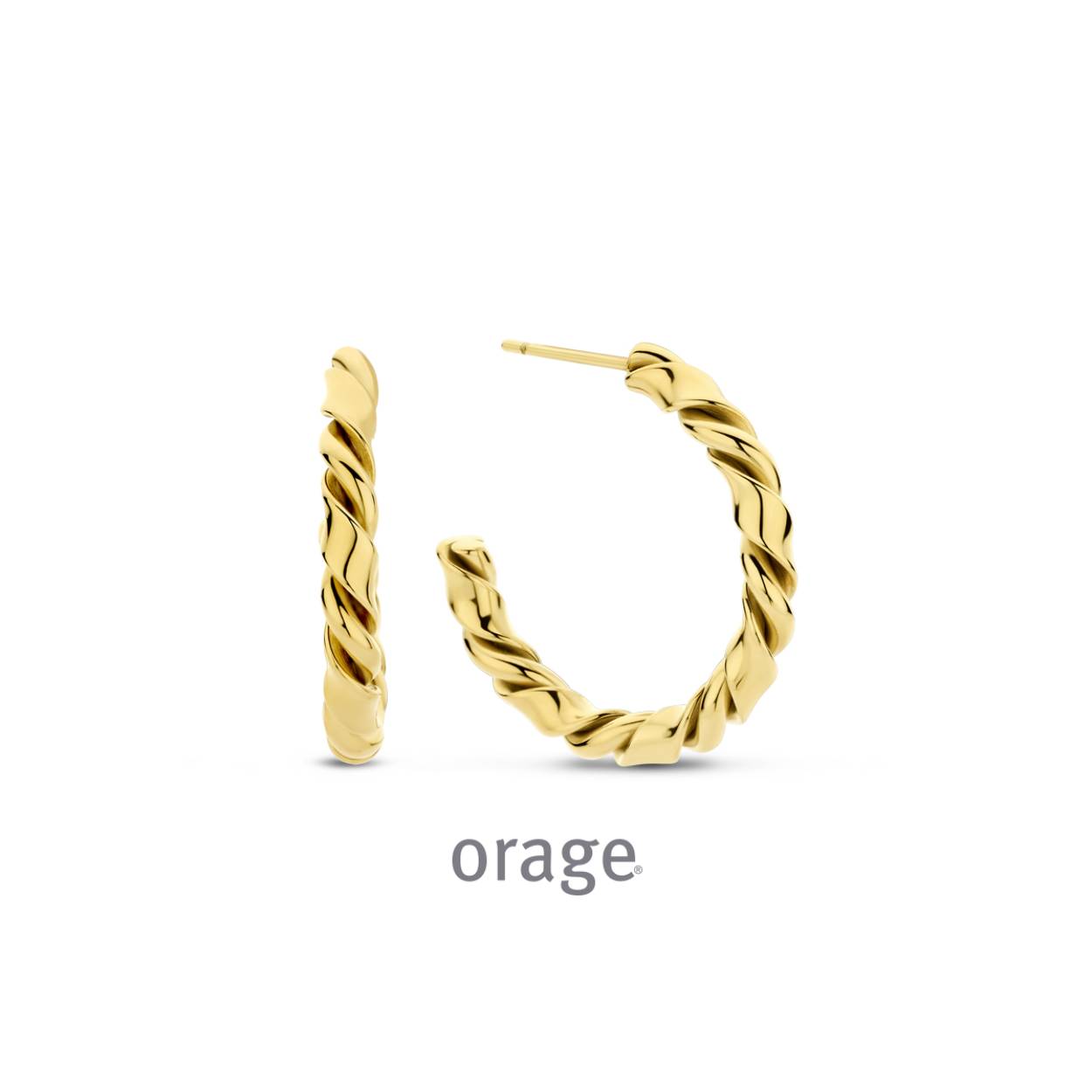 Orage Creolen verguld 24mm