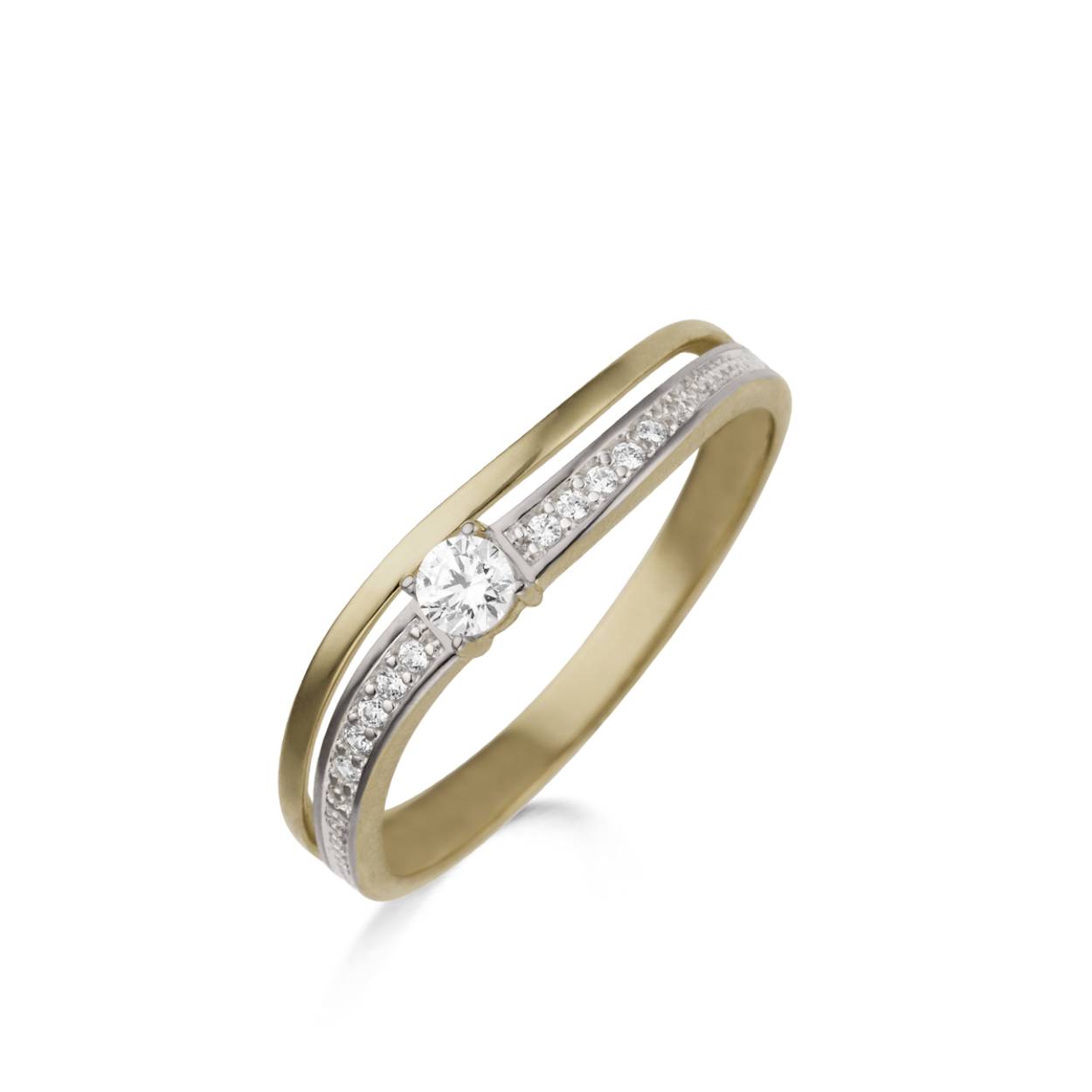 Naiomy Gold ring goud 18KT zirconia