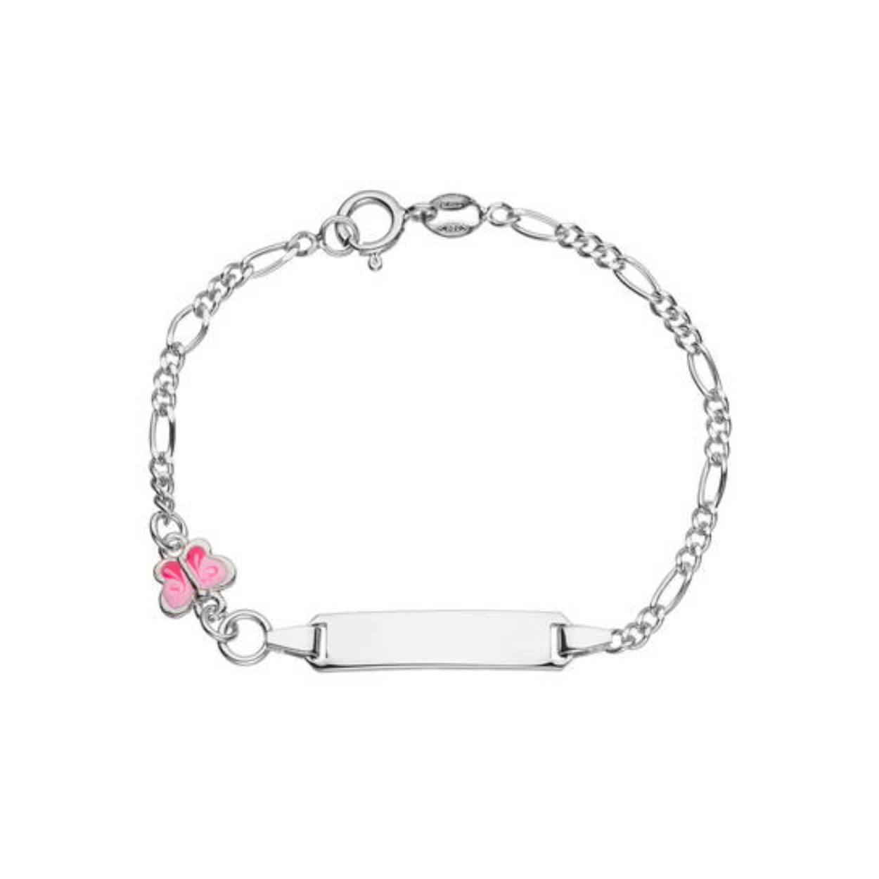 Schakelarmband - figaro vlinder - 25mm - 14cm