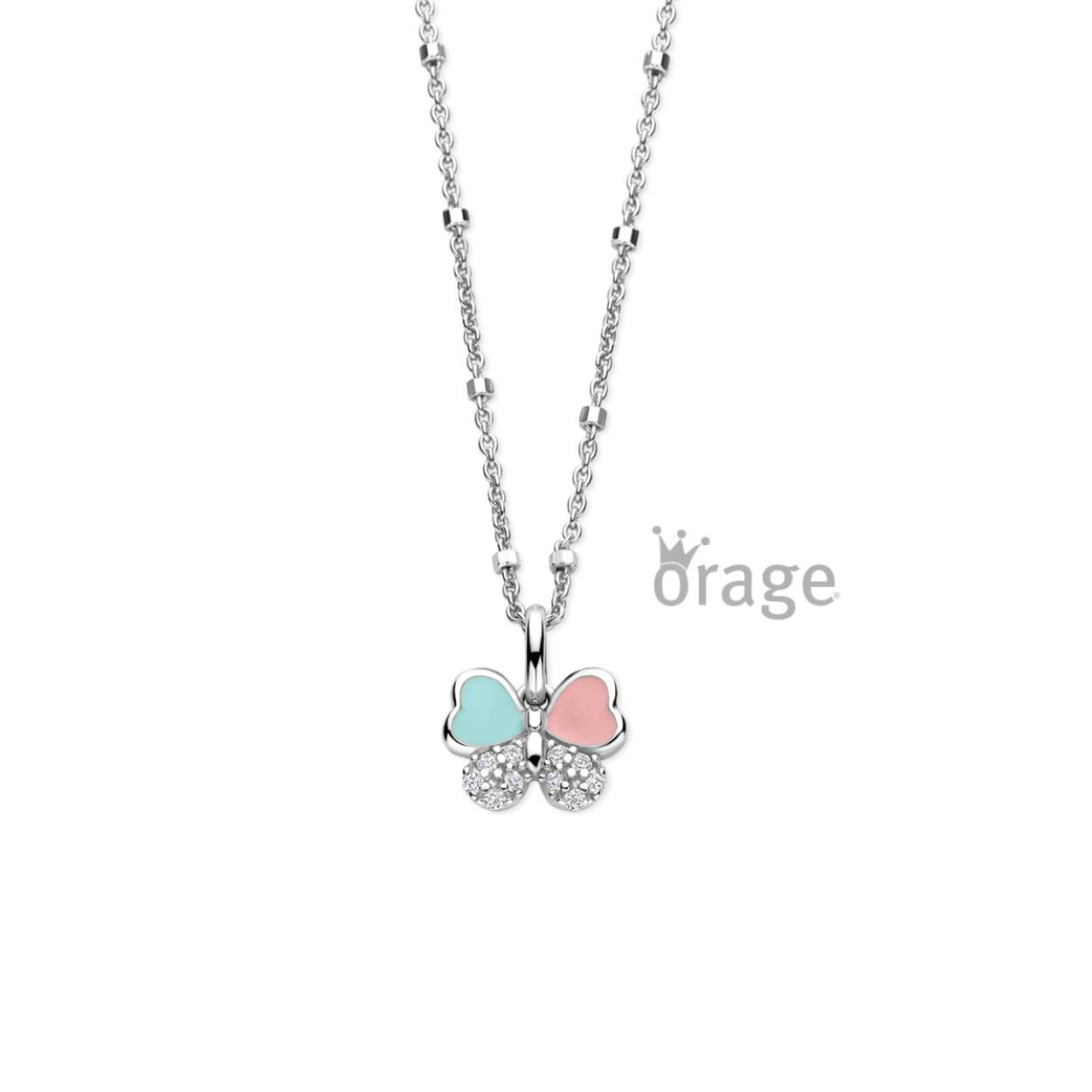 Zilveren ketting (36 cm) met hanger 'vlinder' van het merk Orage kids.
Bijhorende oorbellen ook verkrijgbaar