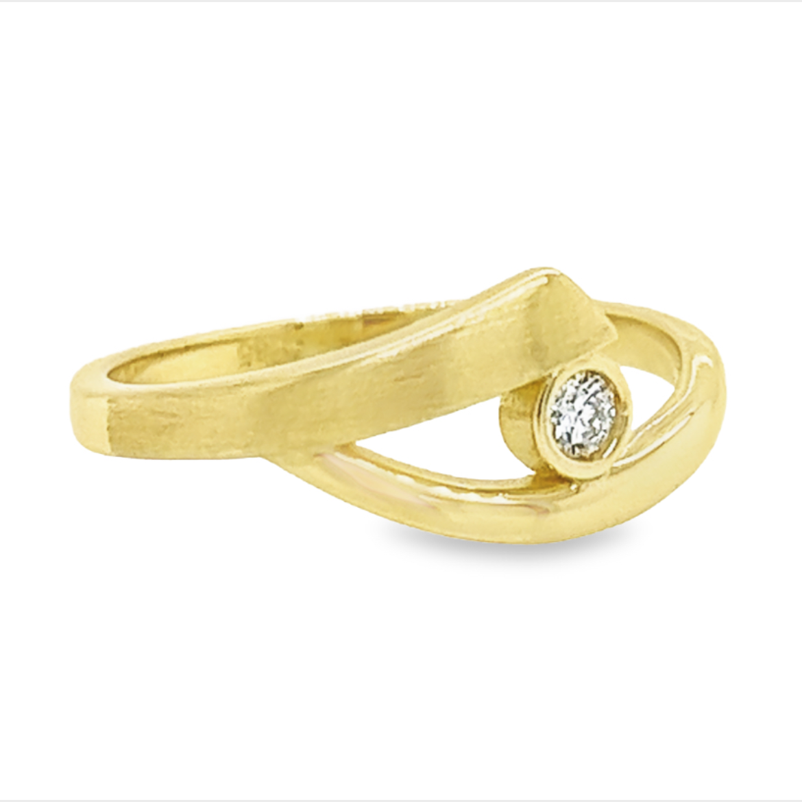 IDA - ring geelgoud 0,06 karaat Lab-Diamant - maat 55