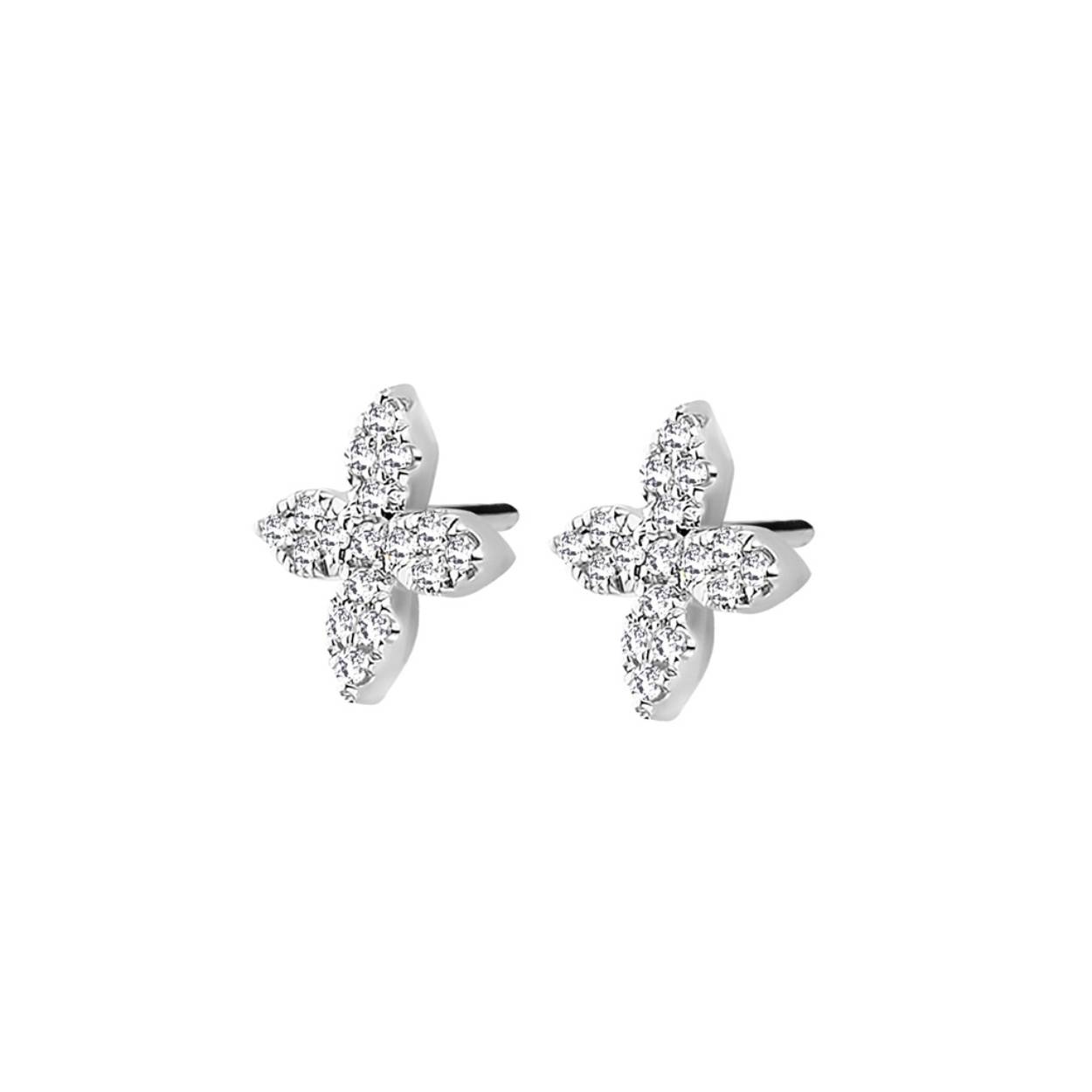 Oorbellen met kleine bloem
Bloemen zijn een van 's werelds grootste inspiratiebronnen - elegant in elk opzicht, ze verlichten de ruimte en vullen onze harten met onmiddellijke vreugde en gelukzaligheid. Deze schattige Little Flower oorbellen met elk 17 flikkerende diamanten zijn geen uitzondering.