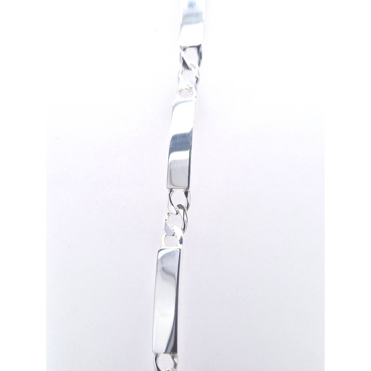 zilveren armband met 5 graveerplaten