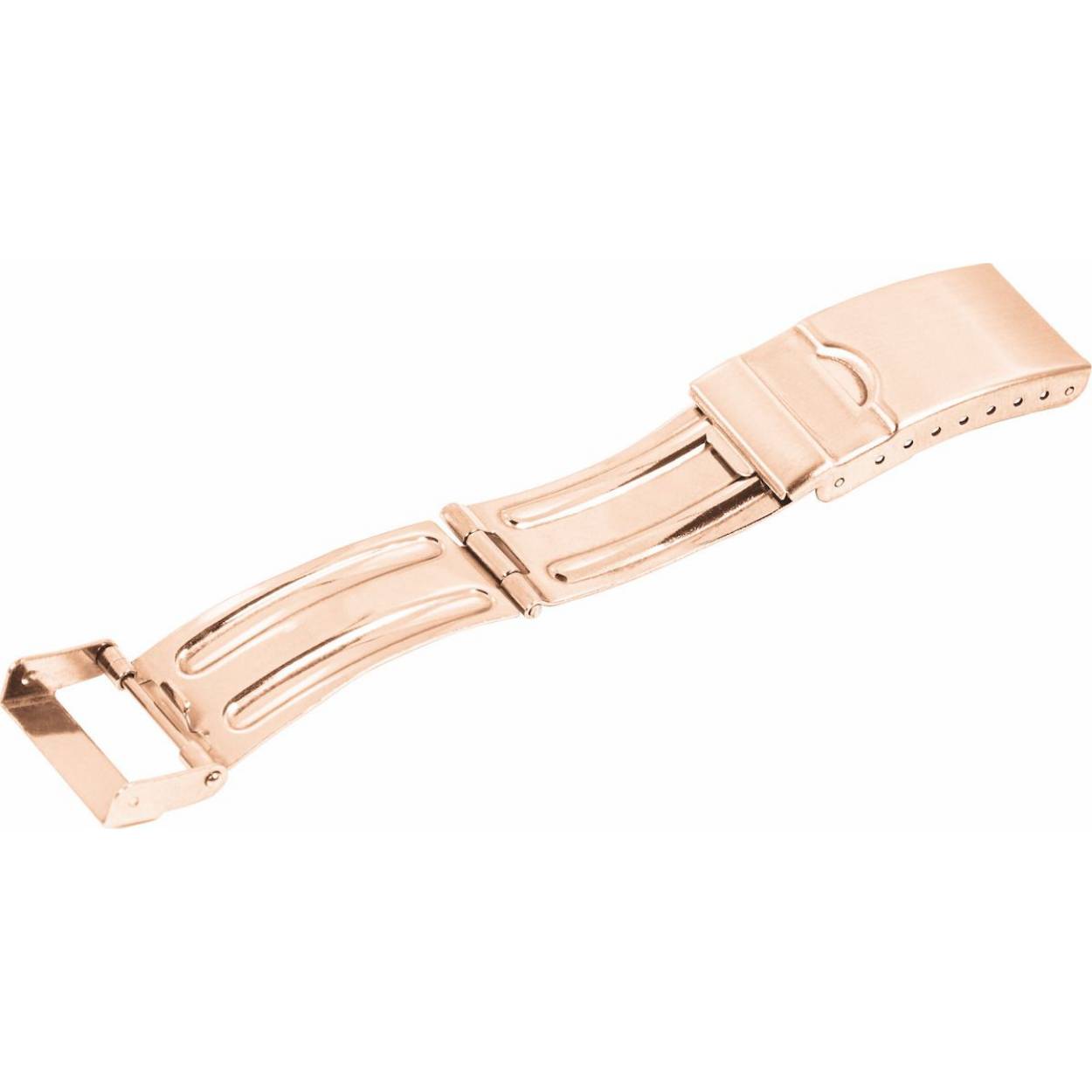 Klapsluiting 18mm PVD rosé met veiligheidssluiting