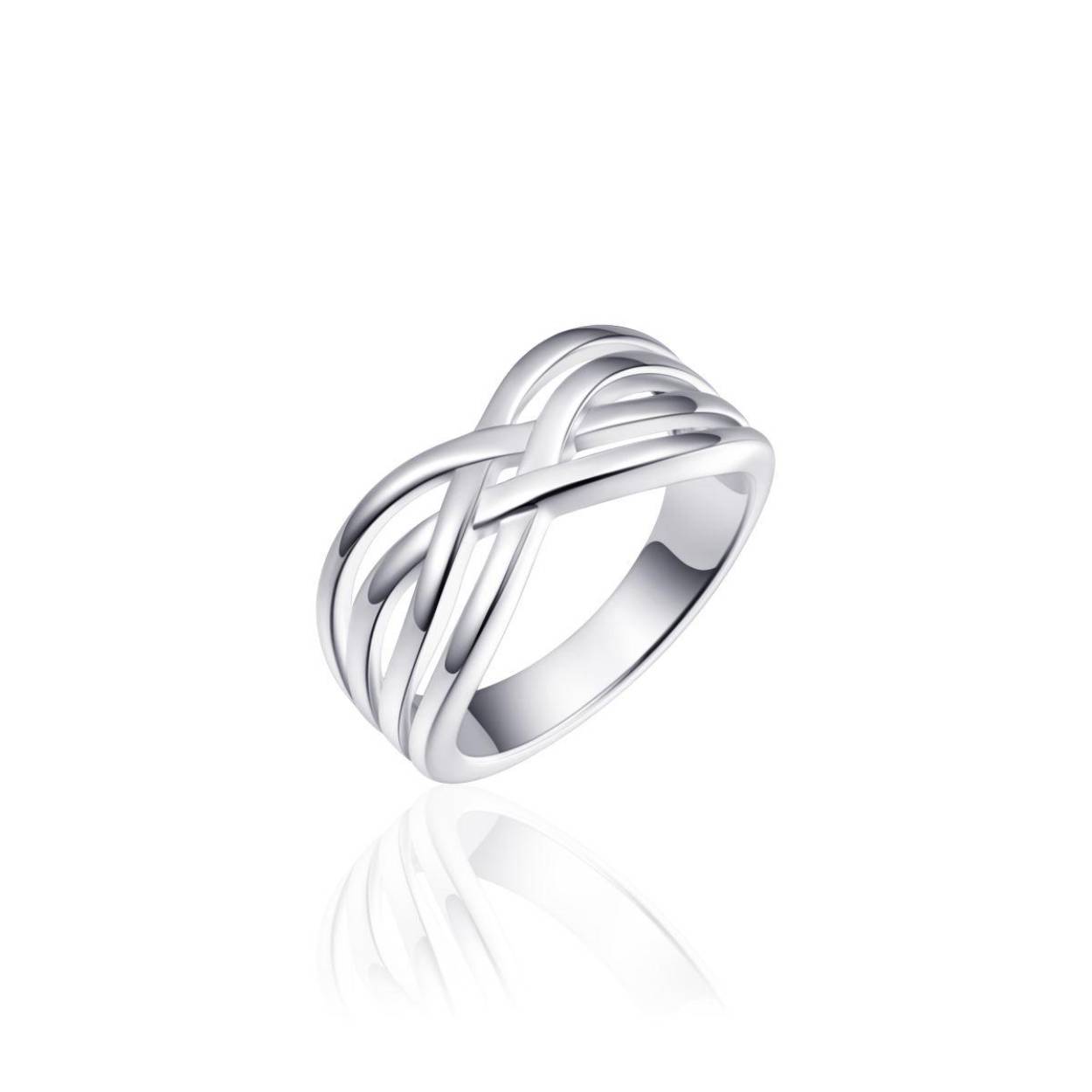 Zilveren ring gevlochten fantasie model voorzien van een rhodiumlaag voor een langdurige glans.
Maat 54 en verkrijgbaar in diverse andere maten.