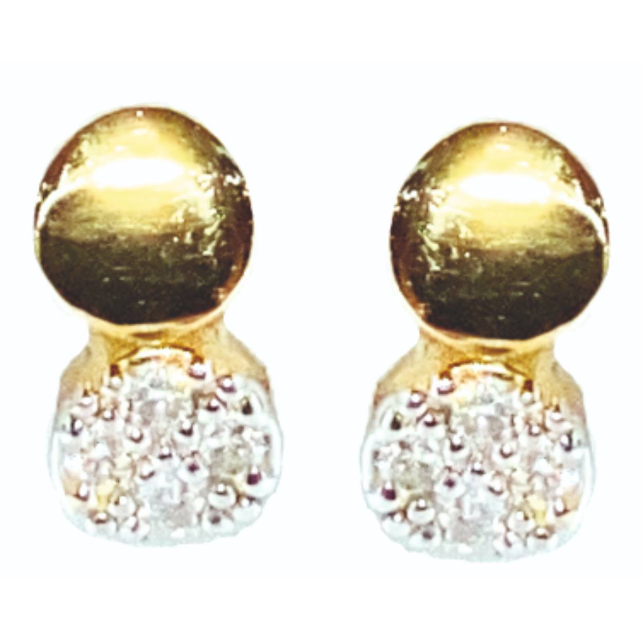oorbellen in goud 18kt met briljant