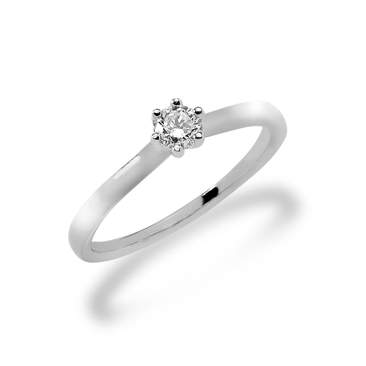 Solitairring wg 0.25ct
