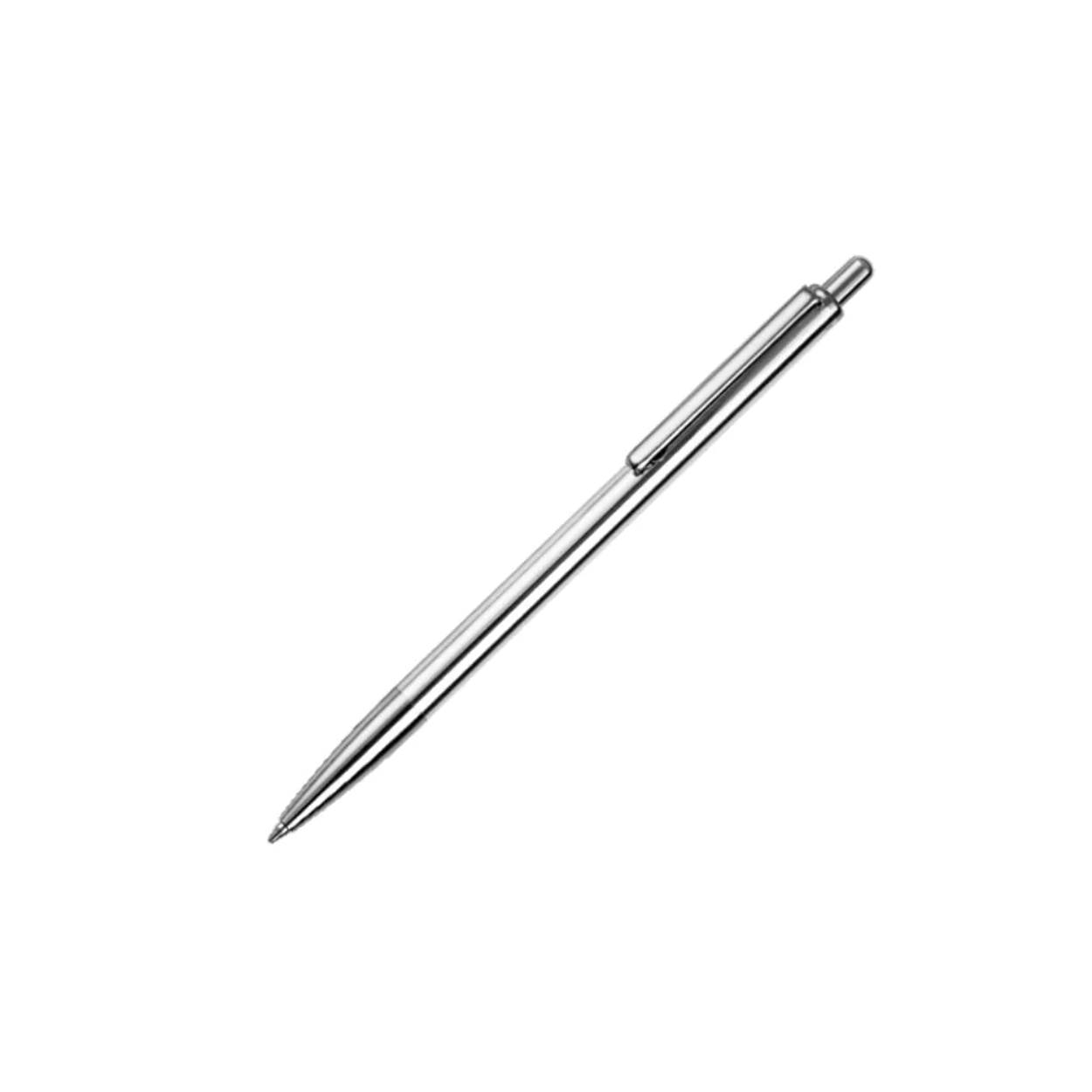 Zilveren balpen, glad, AFM. 14CM