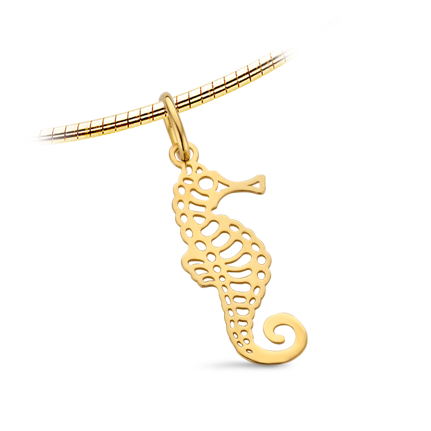 18 kt geel gouden hanger 'zeepaardje'
Exclusief de ketting 