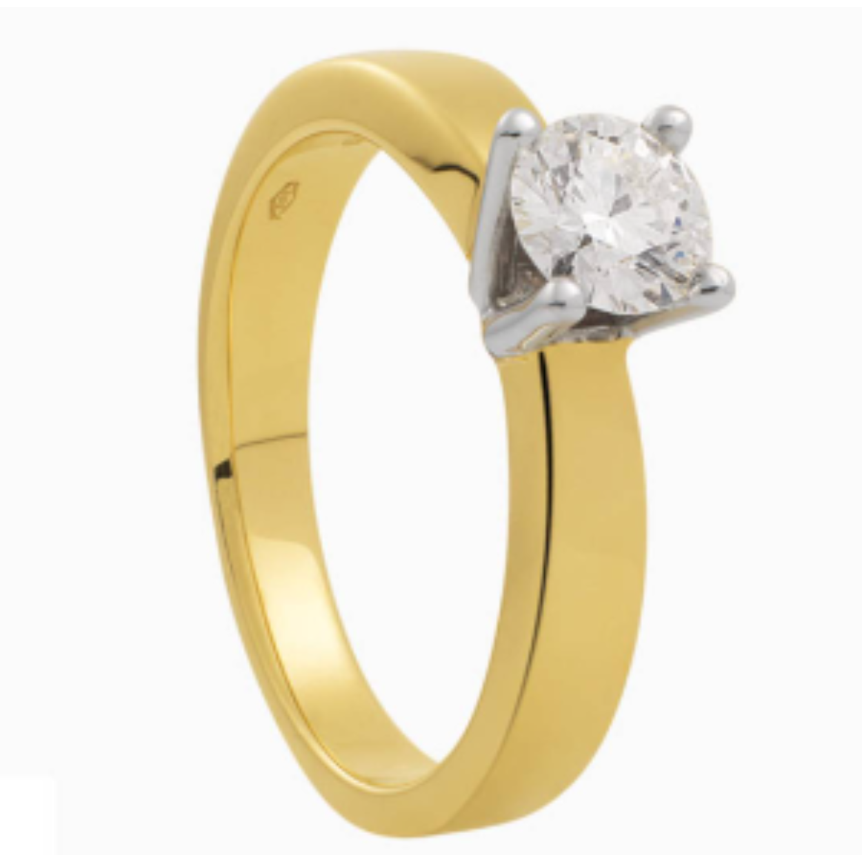 Eclat R20 bicolor Solitair ring met diamant 0.03crt vvs
De ring van Eclat is uitgevoerd in een vier poots chaton solitair zetting.
Verkrijgbaar in verschillende diamant maten. Ook verkrijgbaar in geelgoud, witgoud of bicolor.
Vraag om de mogelijkheden in onze winkel of via onze website.
