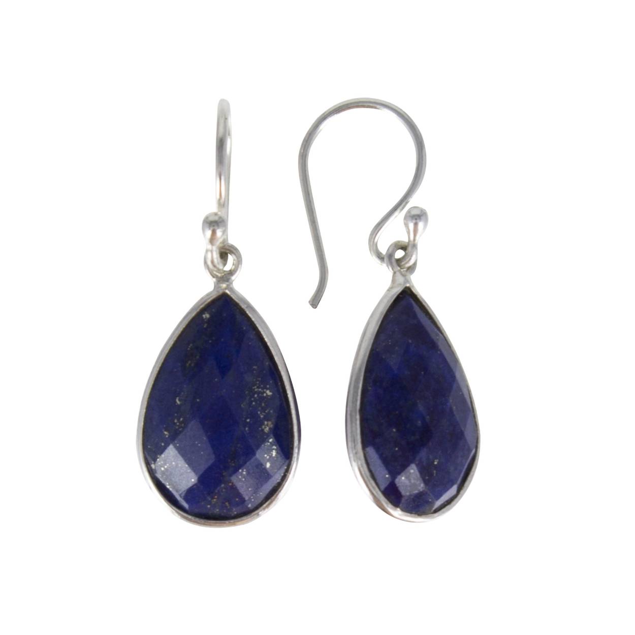 Zilver oorhanger met Lapis Lazuli
