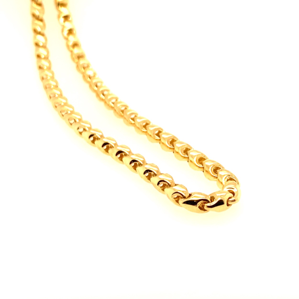 geelgouden collier 50 cm 