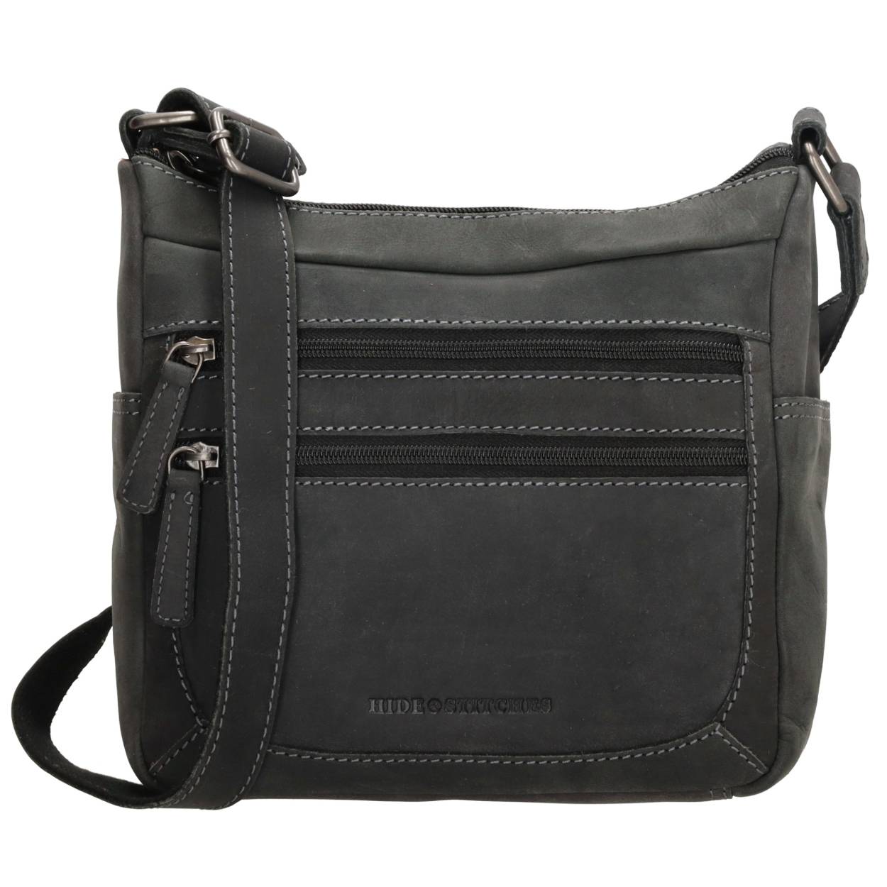 Stoere Leren schoudertas van Hide & Stiches