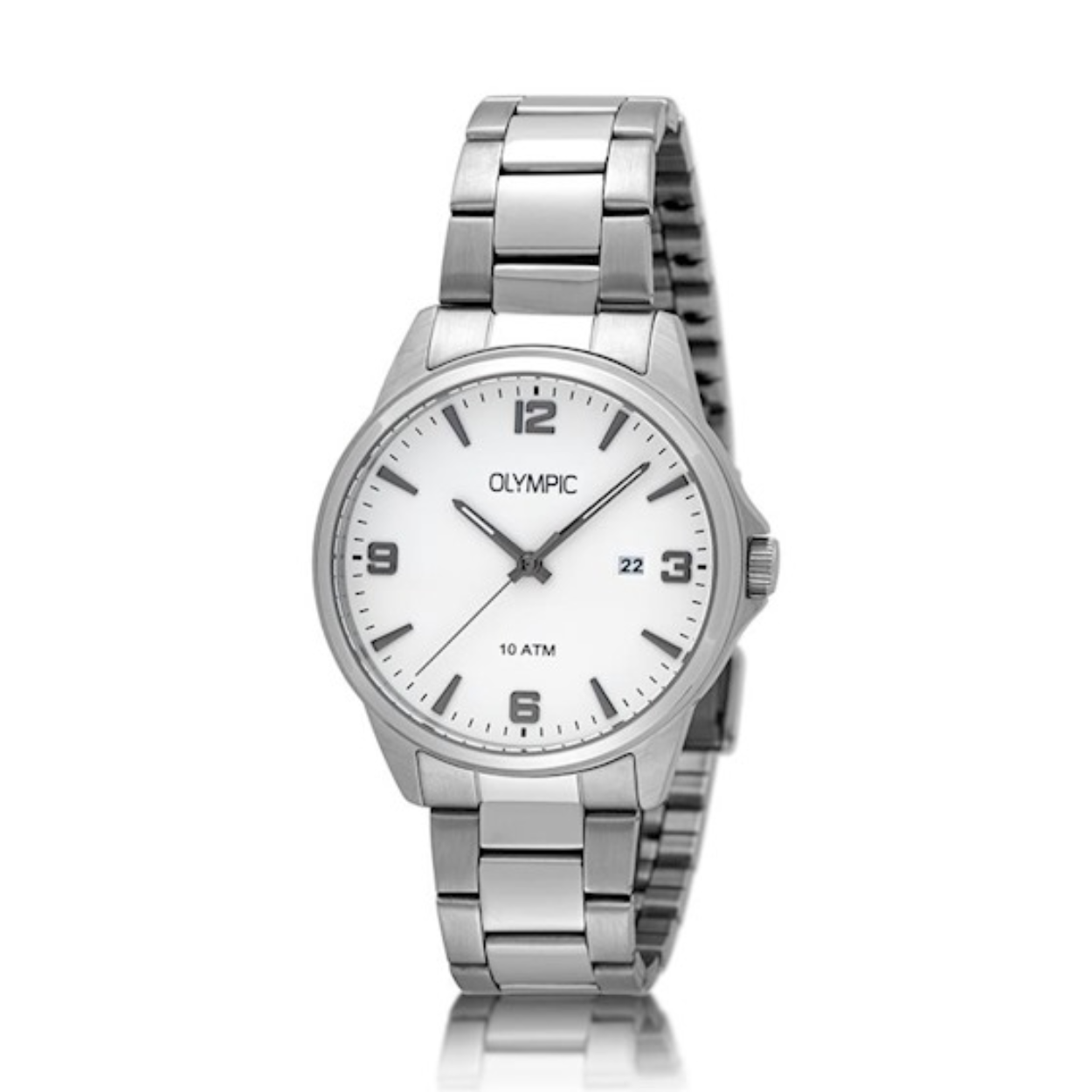 Olympic OL26HSS315 GLENN Horloge - Staal - Staal - Wit - 40mm
Dit unieke Olympic horloge met artikelnummer: OL26HSS315 is een klassiek horloge. De ronde stalen kast heeft een gladde bezel en een witte wijzerplaat met een datum aanduiding. Aan de kast zit een stalen schakelband met een vouwsluiting. Het horloge heeft een mineraalglas een doorsnee van 40mm en is 10ATM. 

Waterdichtheid 10ATM
Dit horloge is bestand tegen water bij het zwemmen en douchen. Dit horloge is niet bestand tegen (grote) waterdruk dus je kunt er niet mee duiken.
Waterdichtheid  5ATM
Dit horloge is regen en spatwaterdicht. Niet geschikt om mee te zwemmen en douchen.
Waterdichtheid 3ATM
Dit horloge is spatwaterdicht. Niet geschikt om mee te zwemmen en douchen.

Het merk:
Een mooi horloge hoeft niet duur te zijn! Het Nederlandse horlogemerk Olympic levert stoere chronografen, slimline series, digitale uurwerken en elegante dameshorloges. De prijs-kwaliteitverhouding staat bij Olympic hoog in het vaandel met prijzen die uiteenlopen van € 34,95 tot en met € 159,00.

100% Nederlands ontwerp, waterdicht en standaard 3 jaar fabrieksgarantie.

Specificaties:
- Ronde kast 40mm
- Stalen horlogekast
- Witte wijzerplaat
- Stalen schakelband
- 10ATM 
- Standaard 3 jaar fabrieksgarantie
- Mineraalglas