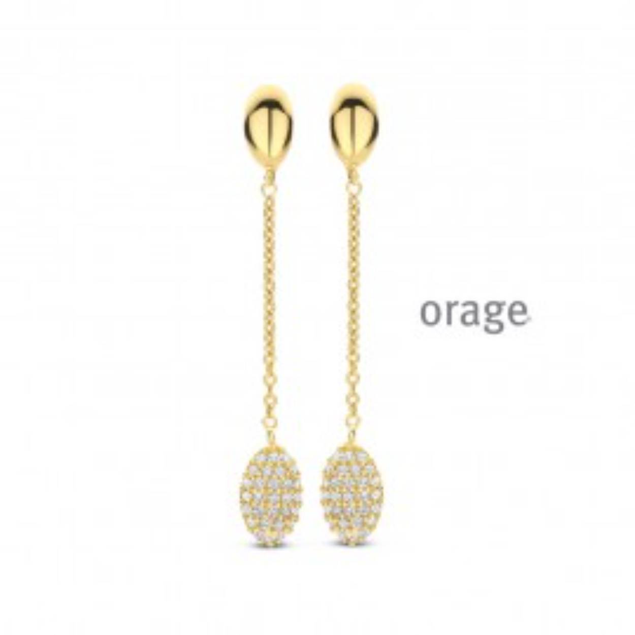 De oorhangers zijn in plaque. De oorhangers zijn onderaan gezet met zirkonium. (O1336)