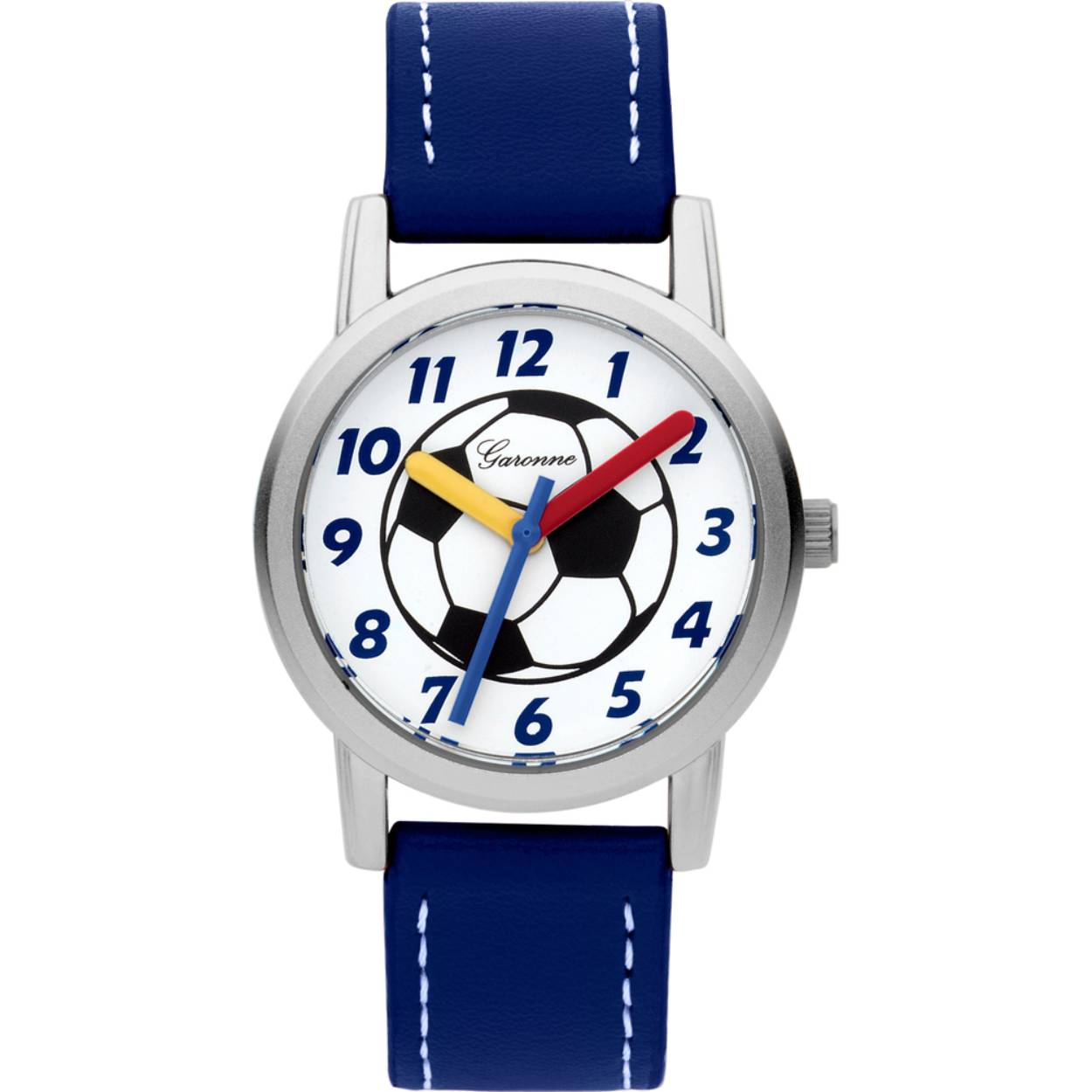 Dit is een horloge van het merk Garonne gemaakt voor jongens.
De specificaties zijn als volgt:
Kastmaat: 28  mm
Bandlengte: 170
Bandbreedte: 14
Waterdichtheid: 5 ATM / 50 Meter / 165 Feet