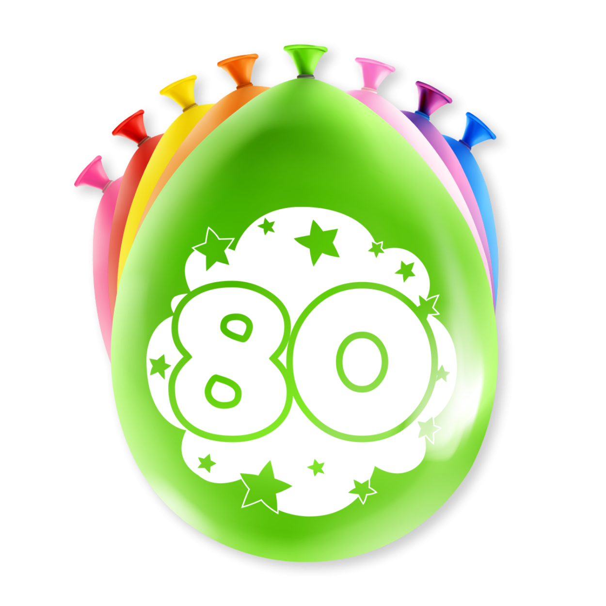 Een feestje kan niet zonder ballonnen en als u party ballonnen met 80 years koopt dan krijgt u deze in maar liefst 8 verschillende kleuren! De ballonnen zijn gemaakt van latex en zijn ongeveer 30 bij 30 centimeter groot.