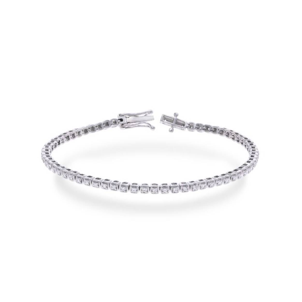 tennis armband wit goud 65-0.95crt H/S!