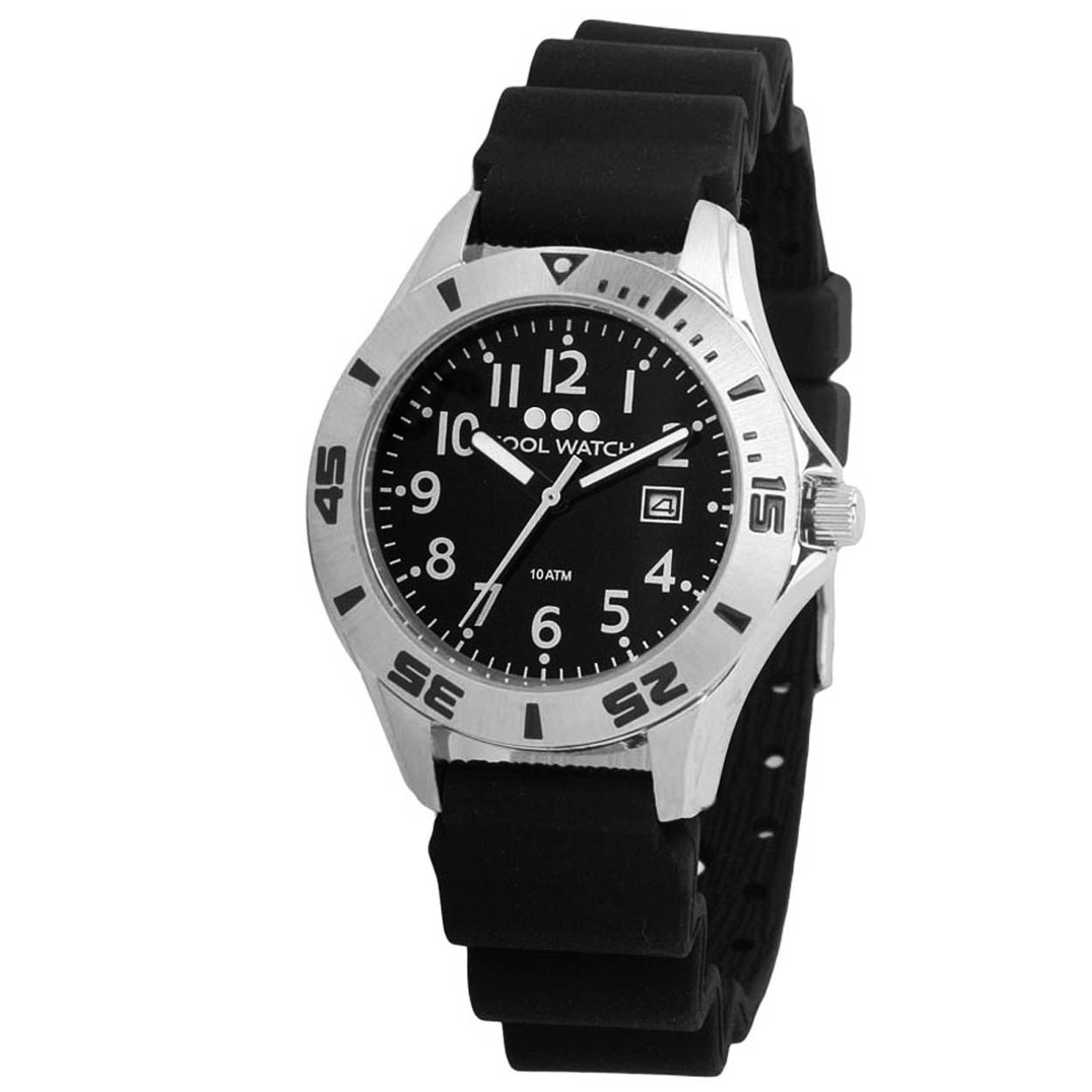 Coolwatch 1110 jongens horloge 5 ATM (met zwitsers uurwerk) 

Algemeen
Geslacht: jongens
Model: CW.1110

Voordelen
- band PU leder zwart (wit kleurig stiksel)
- wijzerplaat rood met zilvere streepjes
- zwitsers uurwerk
- datum
- spat waterdicht: handenwassen, regen
- quartz
- maat kast 33,5mm (breedte) 10,15mm (dikte)