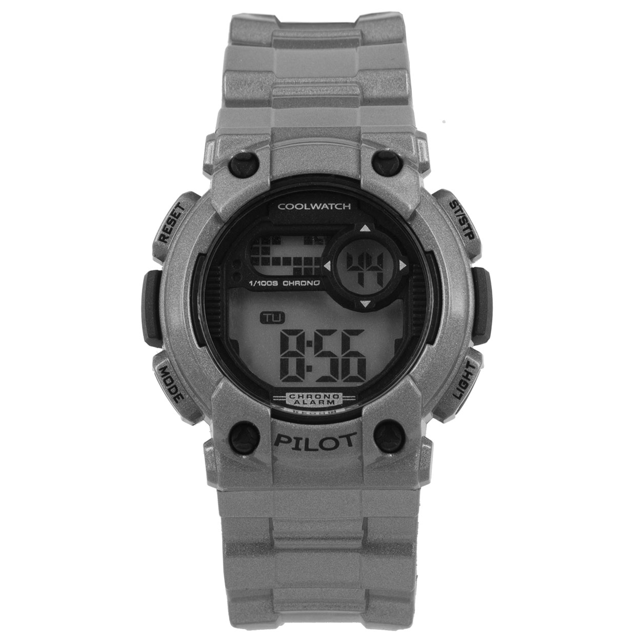 Coolwatch 277 kids digitaal horloge kunststof 10 ATM 

Voordelen
- band plastic/silicone grijs
- draagcomfort door licht gewicht
- boven gem. waterdicht: zwemmen/duiken
- digitale tijdsweergave
- maat kast 39mm (breedte) 16mm (dikte)