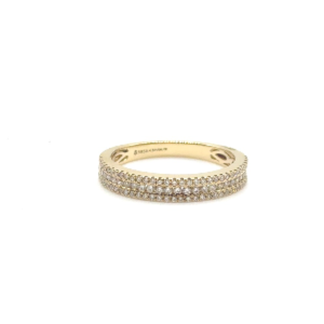 14k gouden diamanten ring met 0.43 caraat aan diamanten. 
