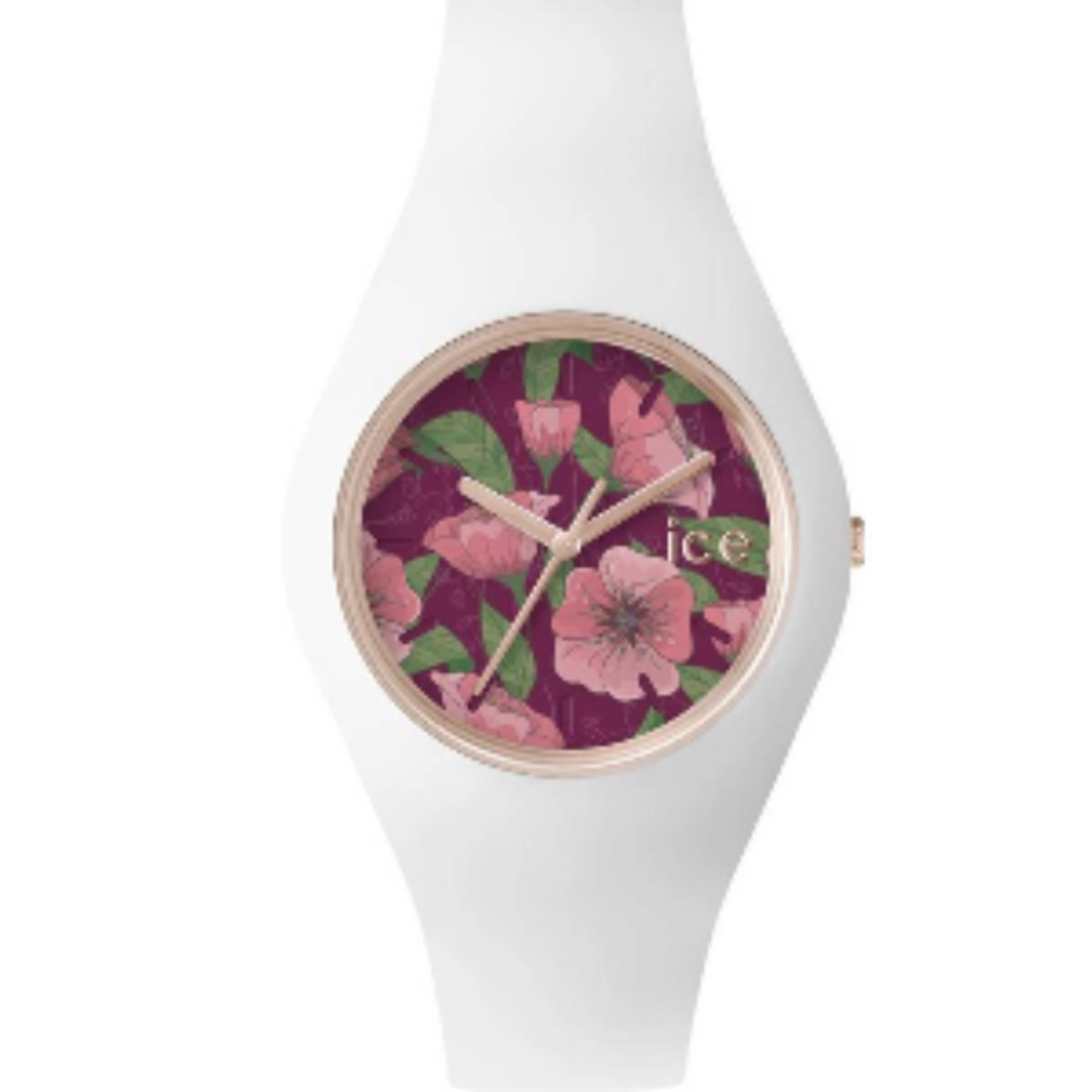 Ice Watch horloge ICE.FL.POP.U.S.15 met paarse bloemen
