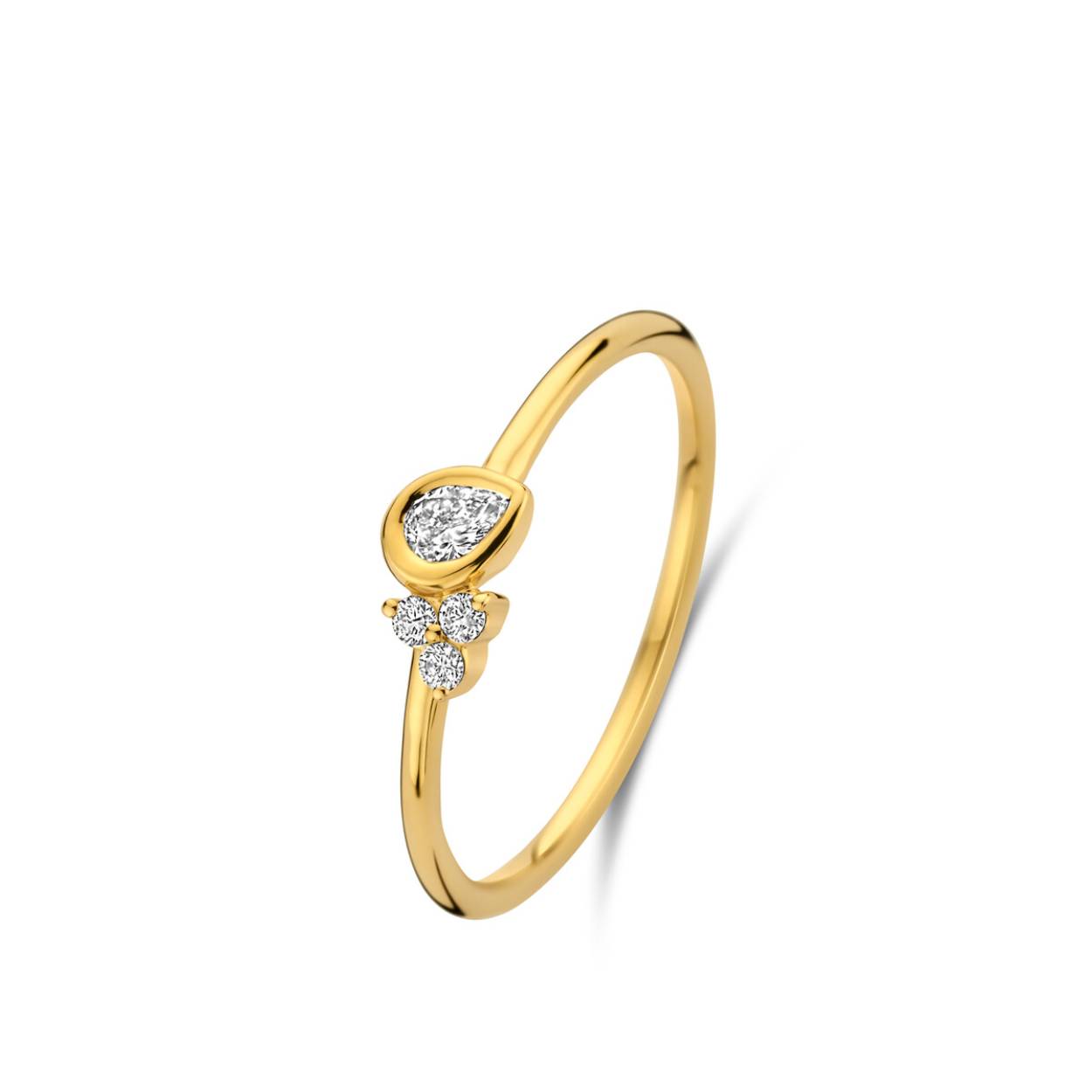 Naiomy ring goud 18k met 4 briljanten