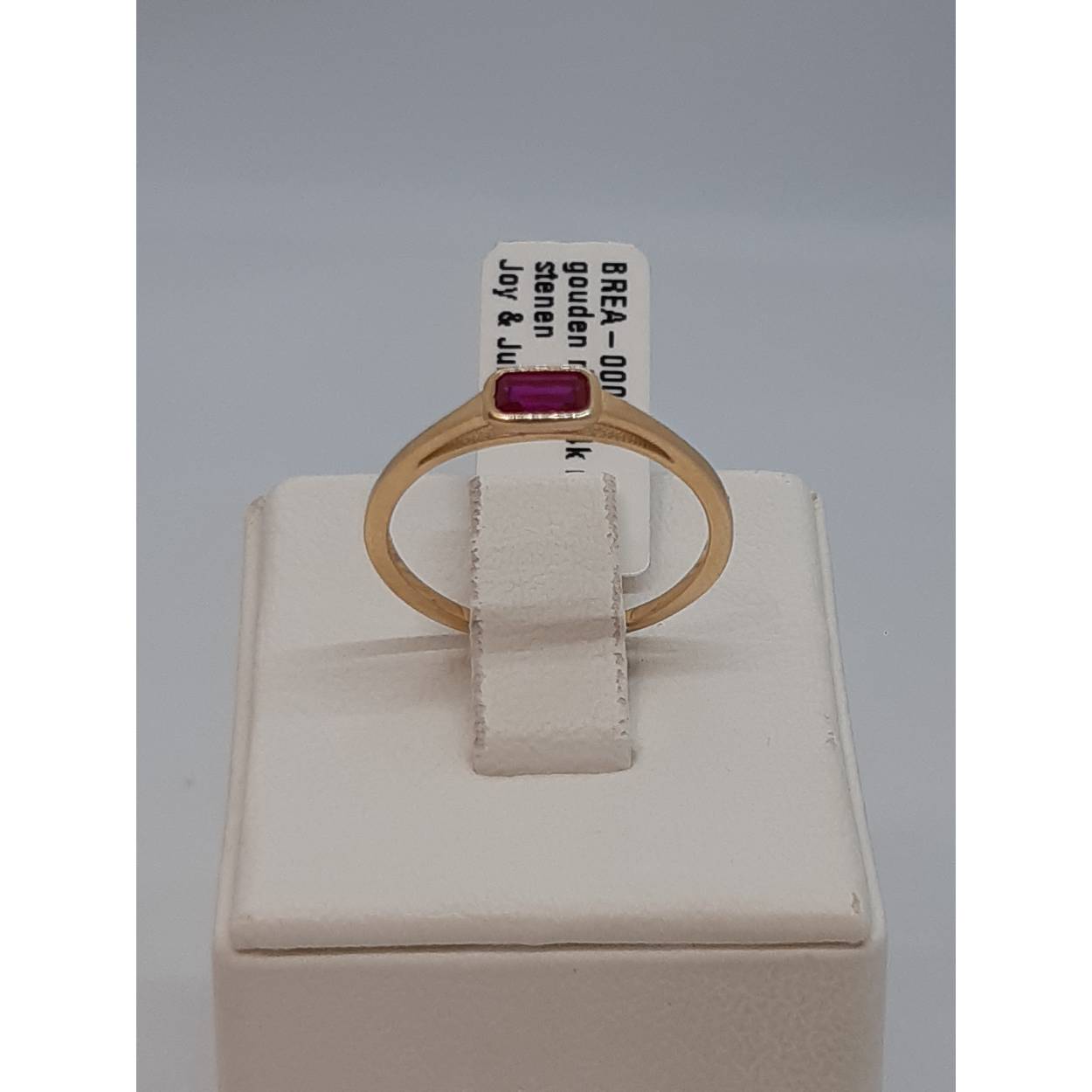 gouden ring 14kt met stenen