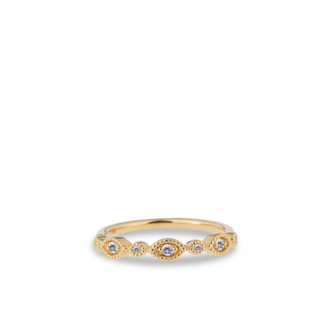 Dit is een ring van het merk Swing Jewels. De kleur van het sieraad is geelgoud. Dit sieraad bevat de edelsteen: zirconia. De kleur van deze edelsteen is: wit.