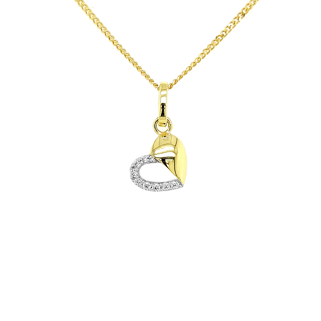 Deze geel gouden hanger is ontzettend leuk! Een hartje heeft altijd een speciale betekenis en staat symbool voor de liefde. Bij dit hangertje wordt de betekenis nog net iets specialer door de briljant geslepen zirkonia steentjes die op het hartje zijn gezet.

Note: het kettinkje hoort niet bij de hanger, deze is enkel gebruikt voor de foto.
