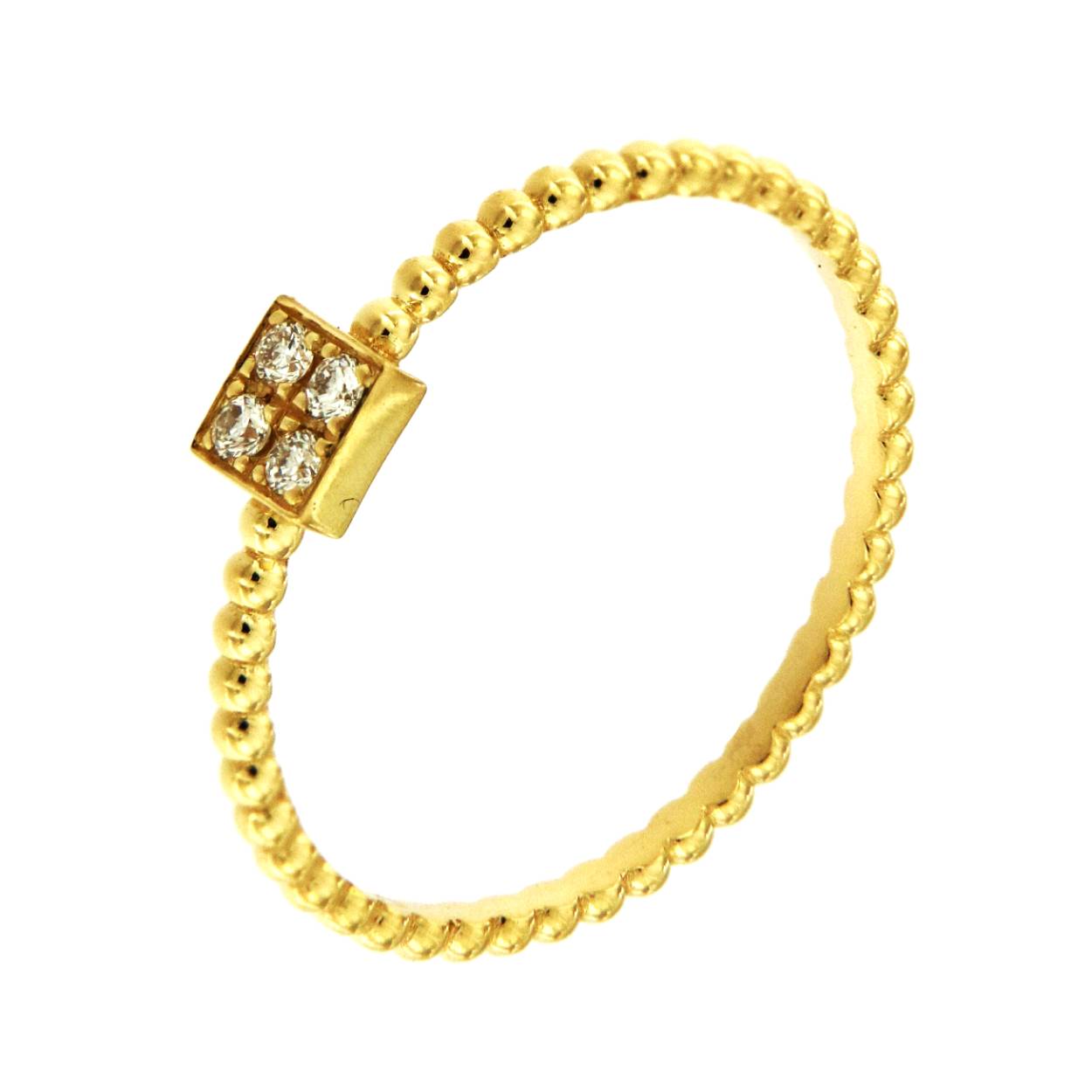 eigen creatie in 18kt goud met labgrown diamant 0.06ct