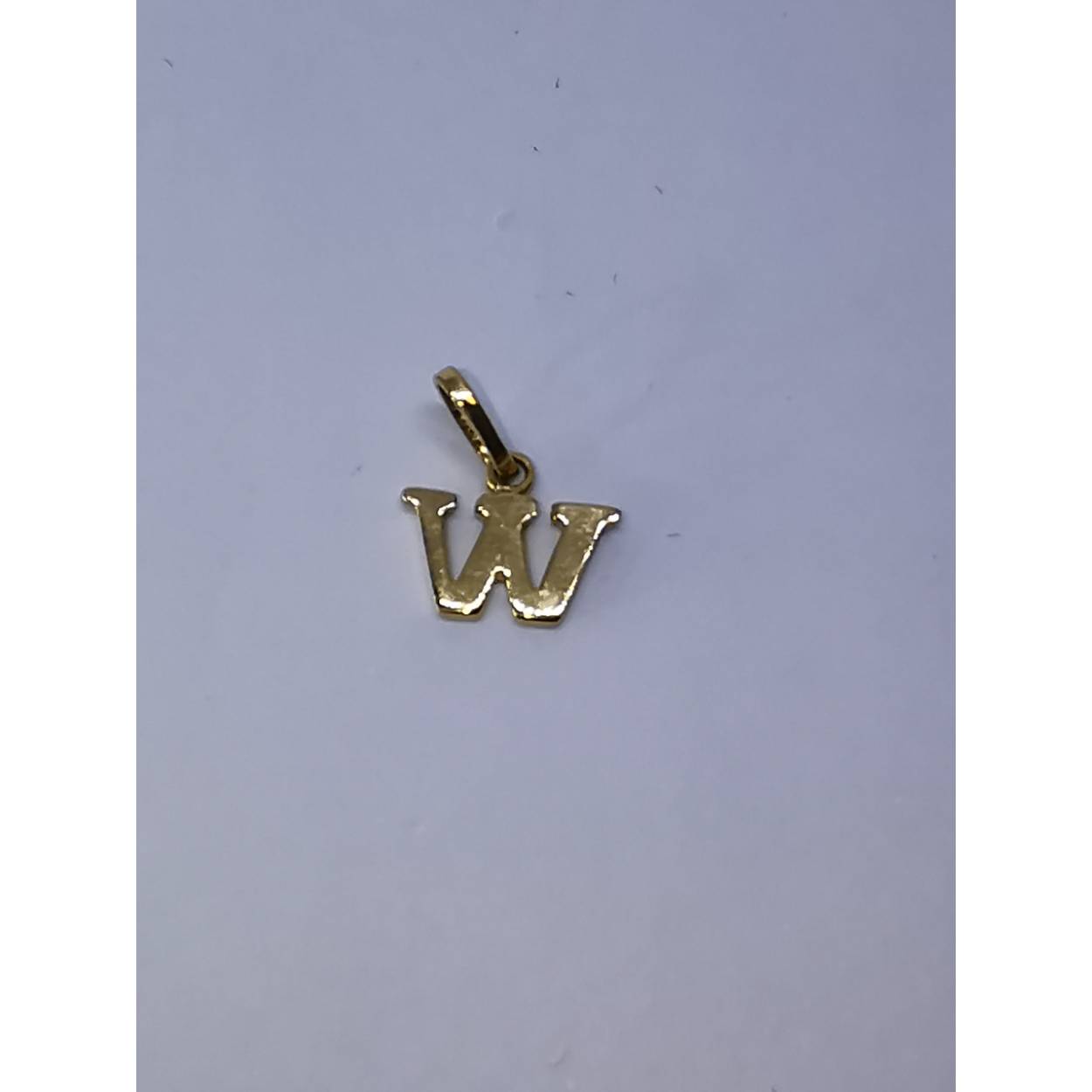 18 karaat geel gouden letter W hanger.