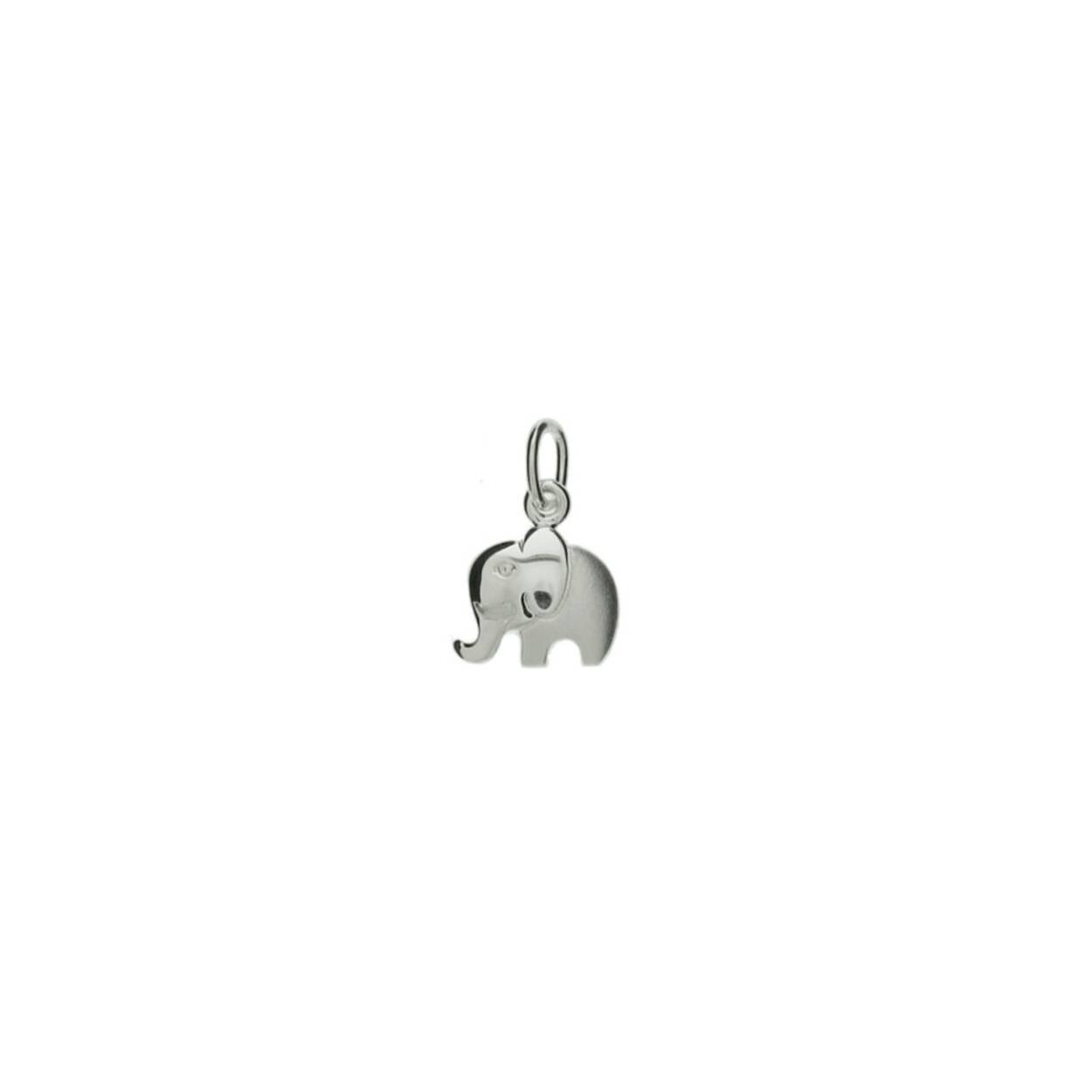 zilveren hanger, matte olifant