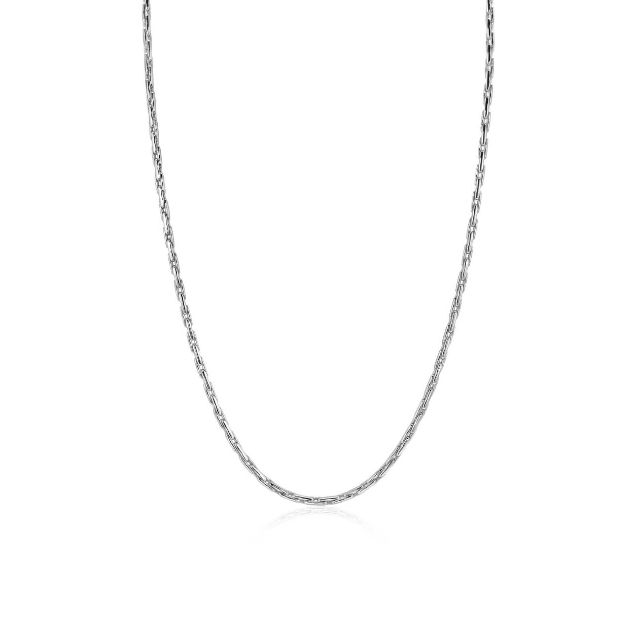 zilveren schakel collier 2.3mm 45cm