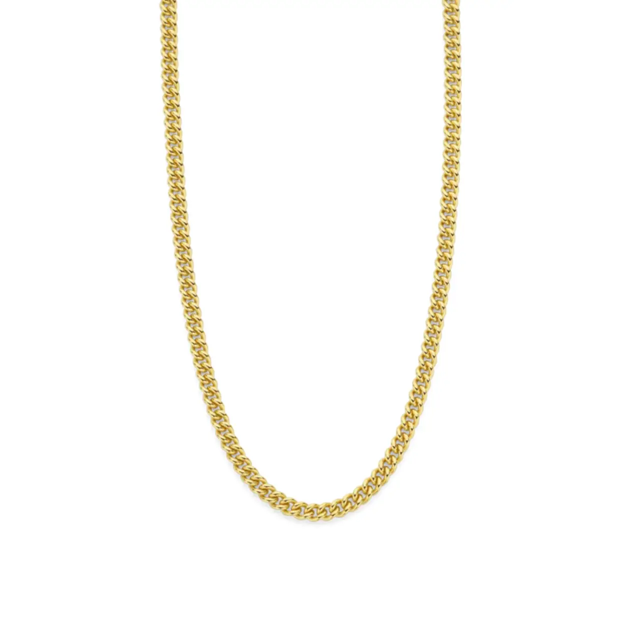 TI SENTO vergulde zilveren ketting 34069SY/42. Gemaakt van 925 sterling zilver en verguld met glanzend geelgoud,