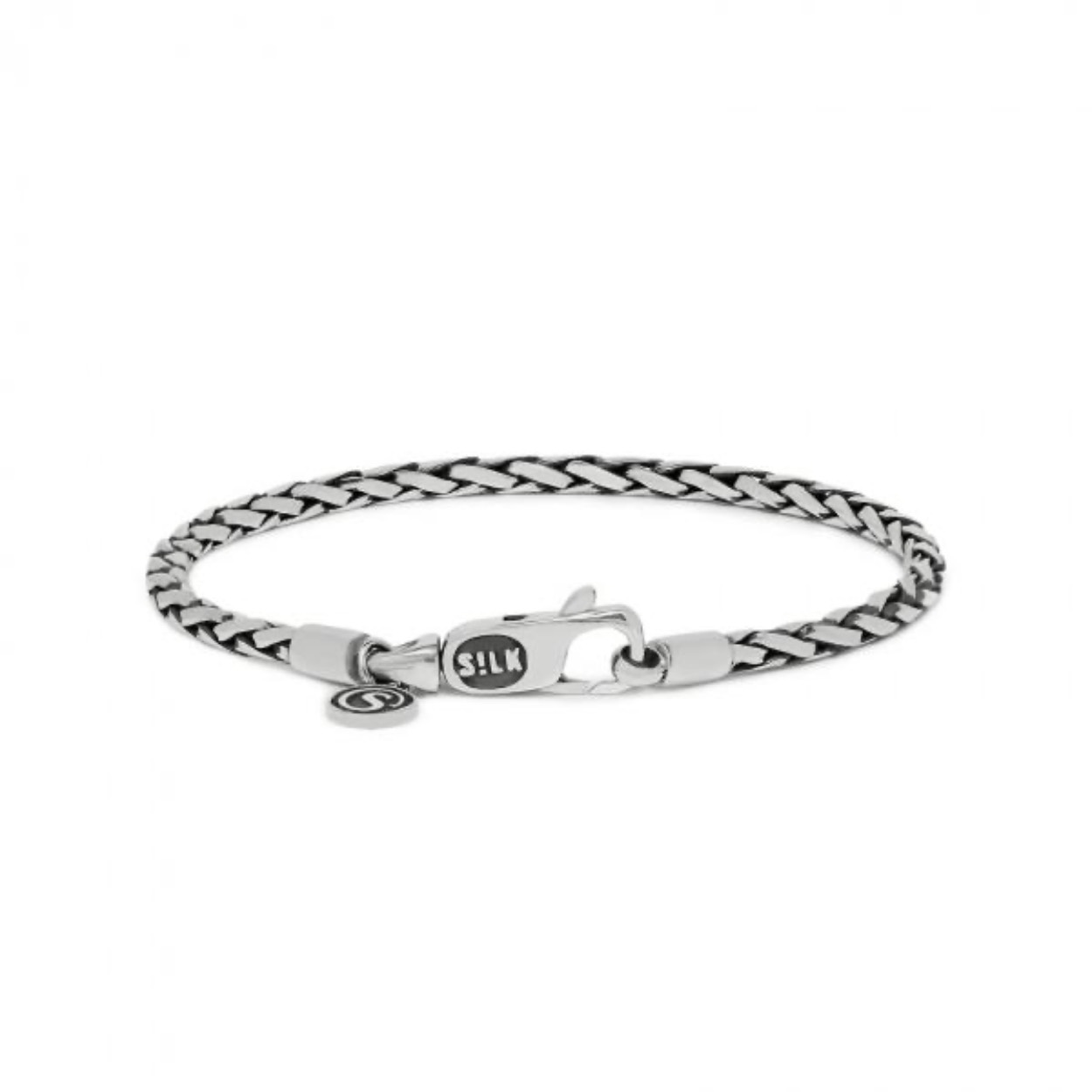 SILK ARMBAND ZILVER 18 CM

