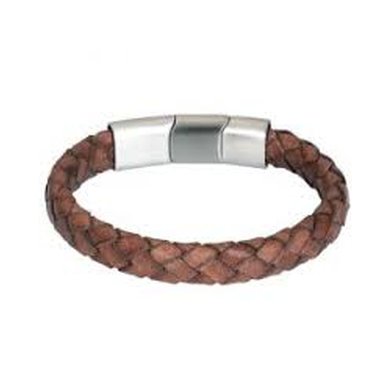 21,5cm Miles armband ixxxi bruin leren met stalen sluiting M0068099004
