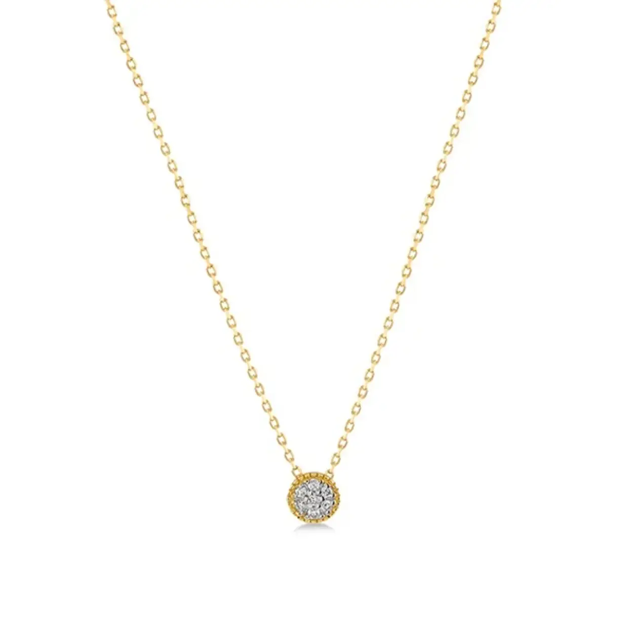 SWGDN0035-Y Swing jewels collier goud met diamant | 0,01CT