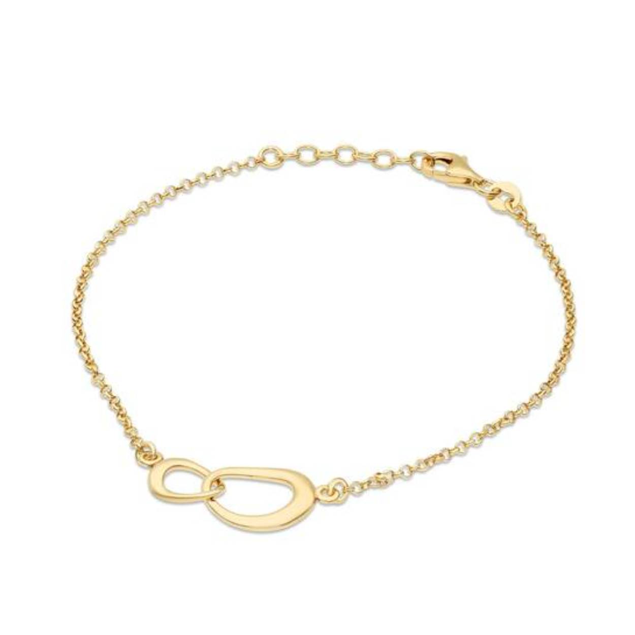 SCHAKELARMBAND - ZILVER VERGULD
